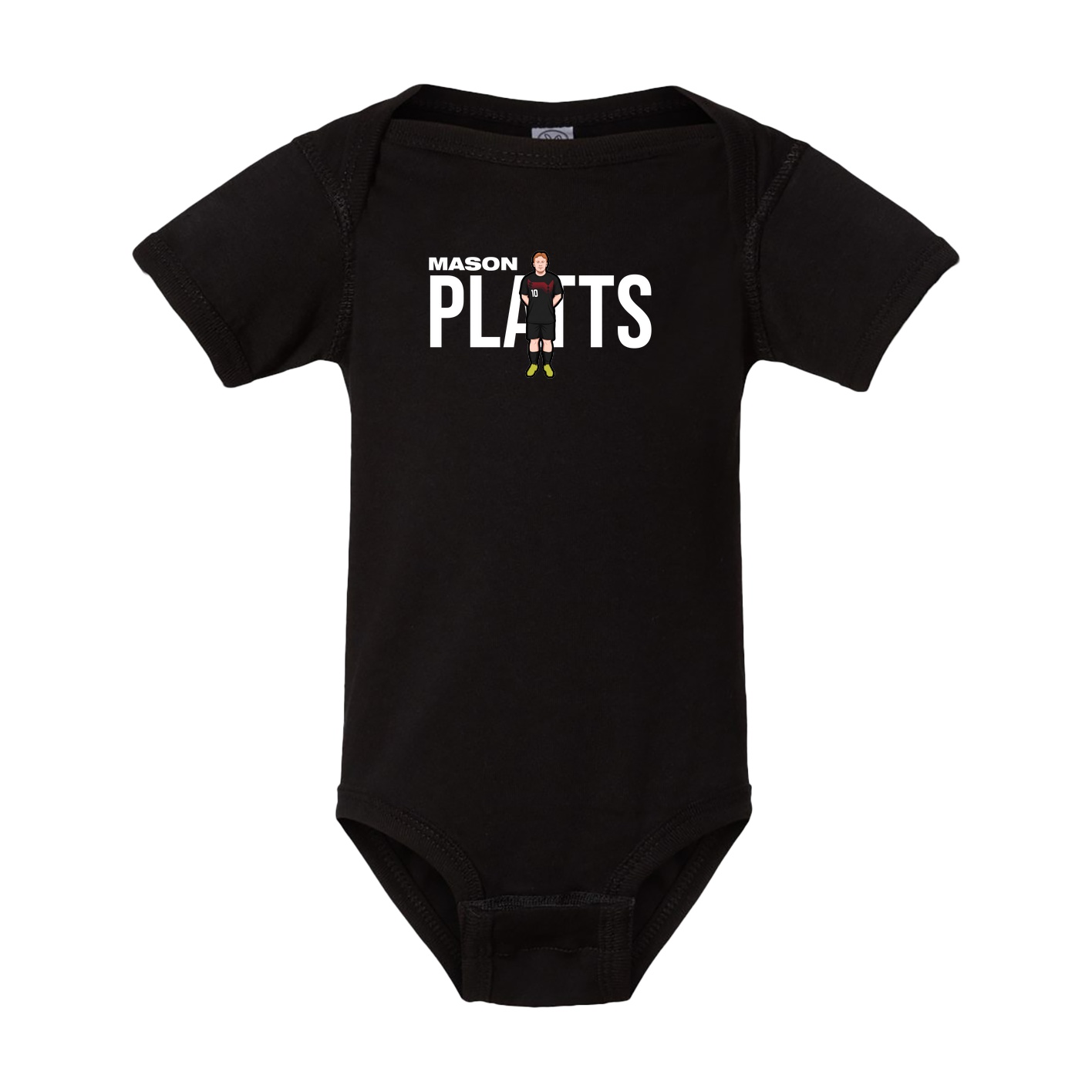 Baby Onesie — Player Name in Black