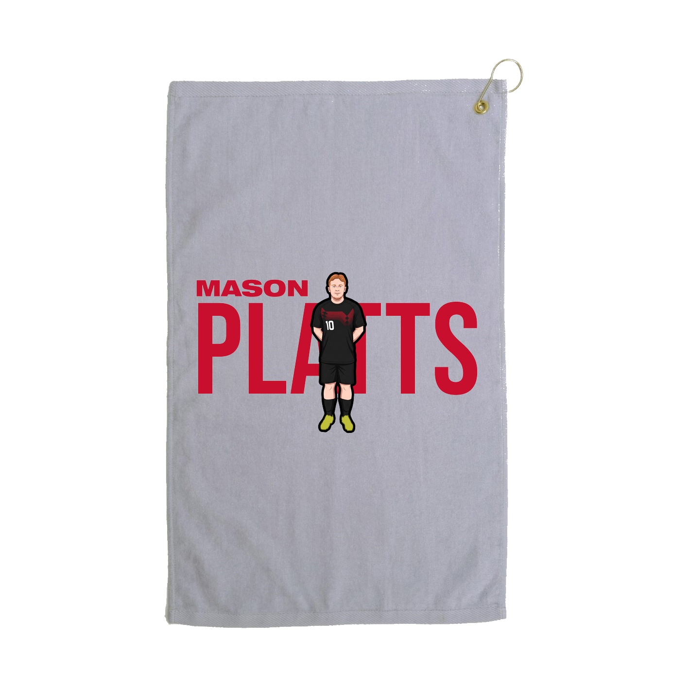 Golf Towel — Player Name in Grey
