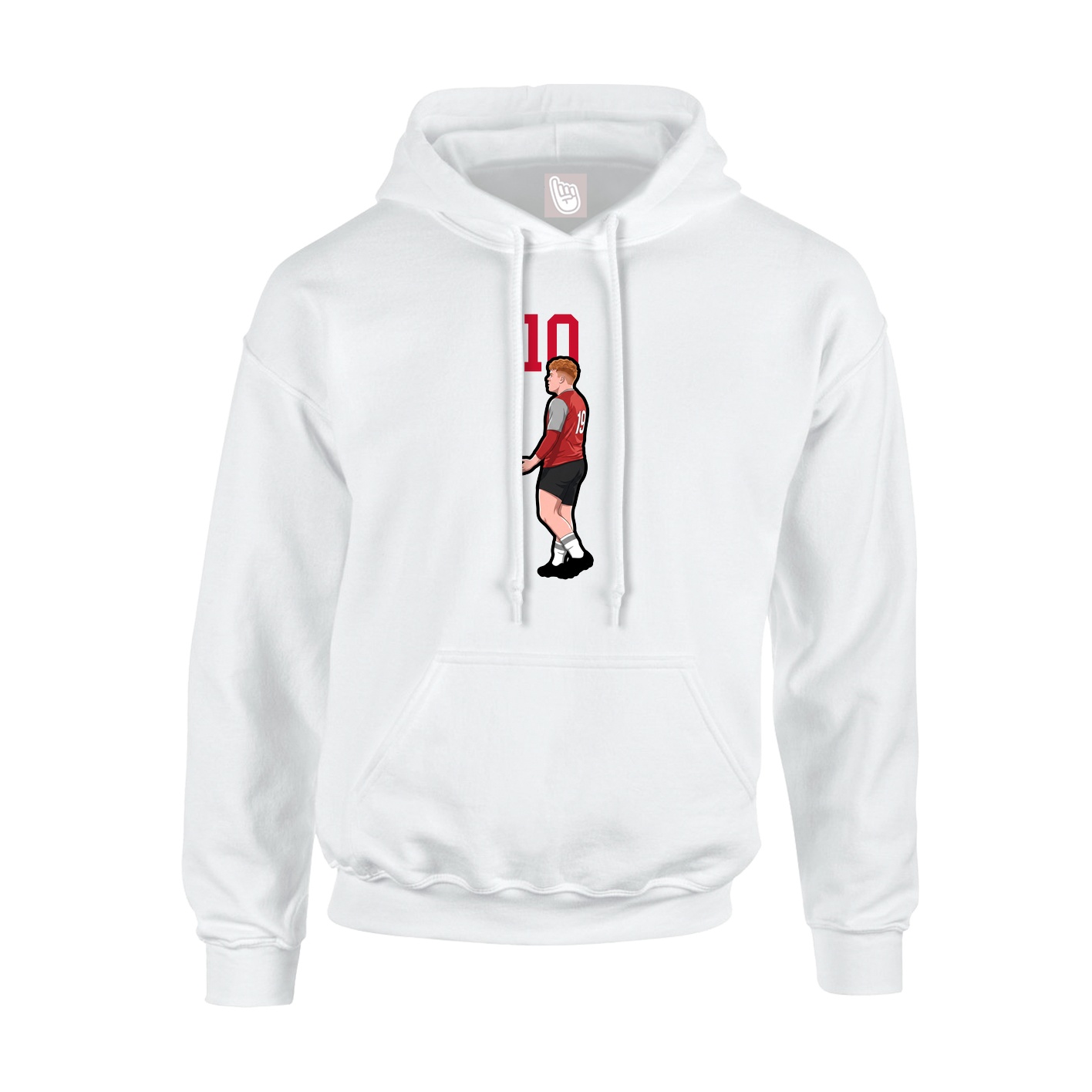 Hoodie — Number Top in White