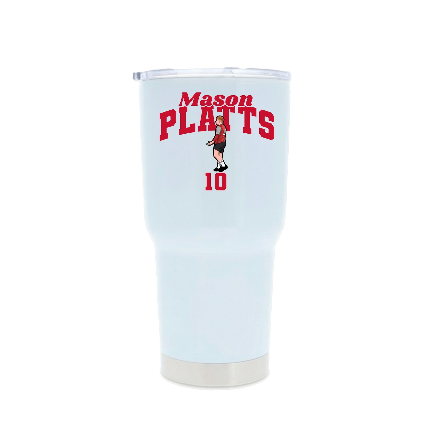 30oz Stainless Steel Tumbler — Signature Arch in White
