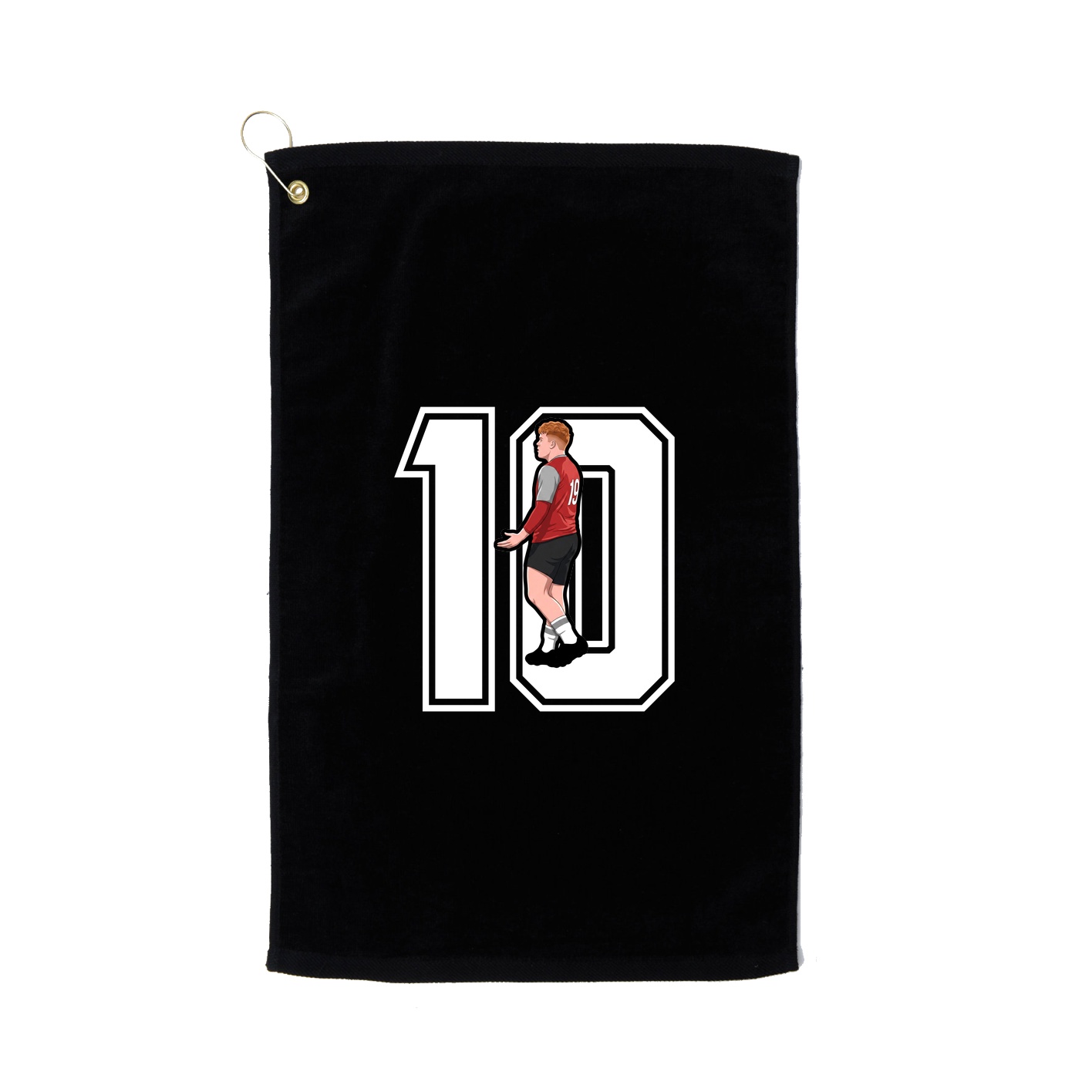 Golf Towel — Number in Black