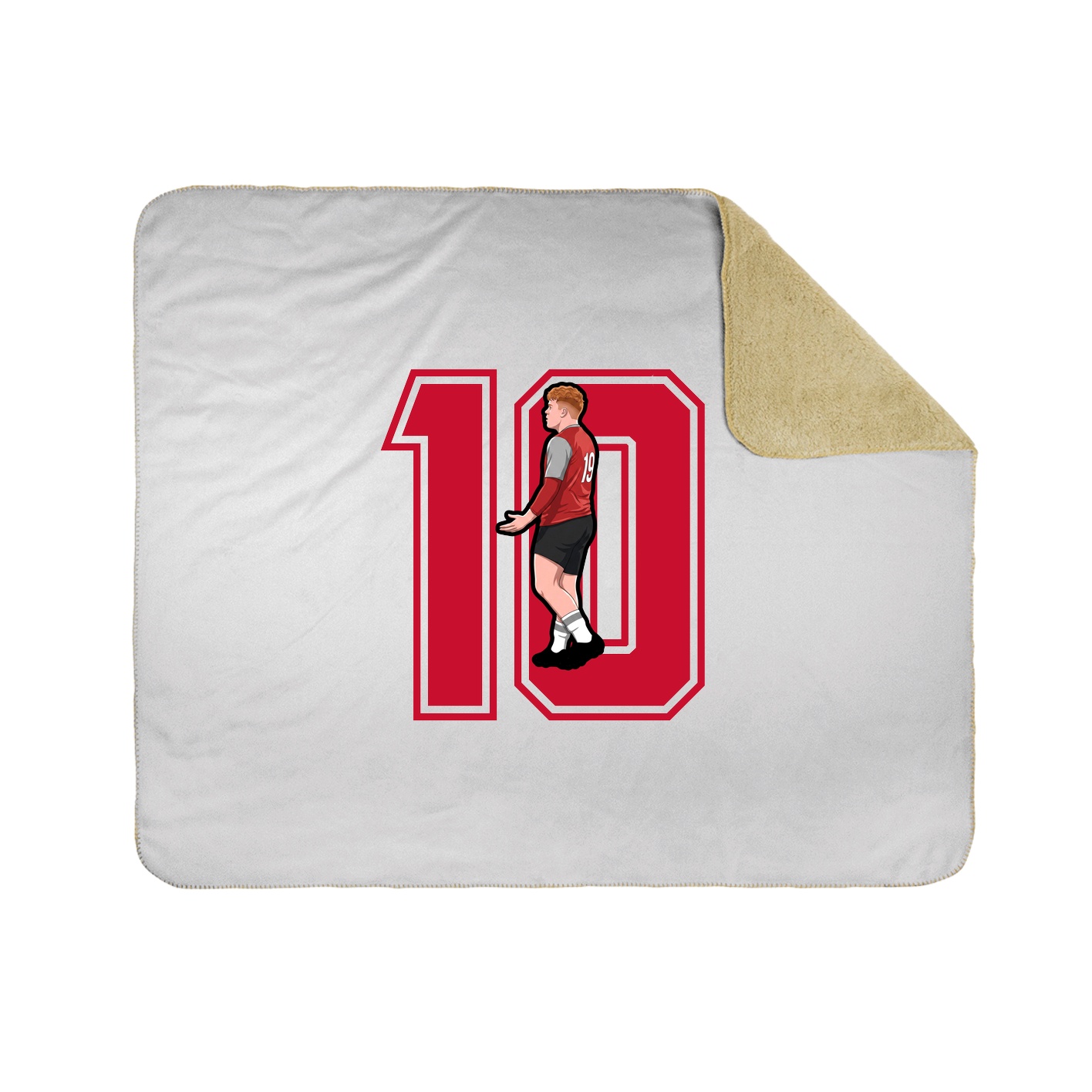 Throw Blanket — Number in White