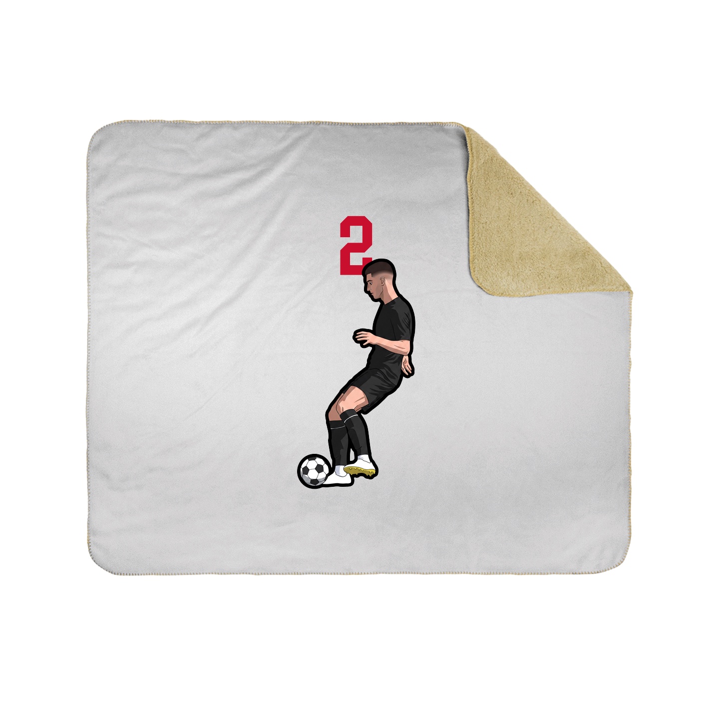 Throw Blanket — Number Top in White