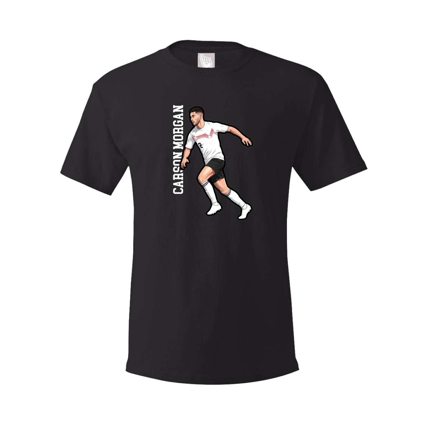 Youth Tee — Name Vertical in Black