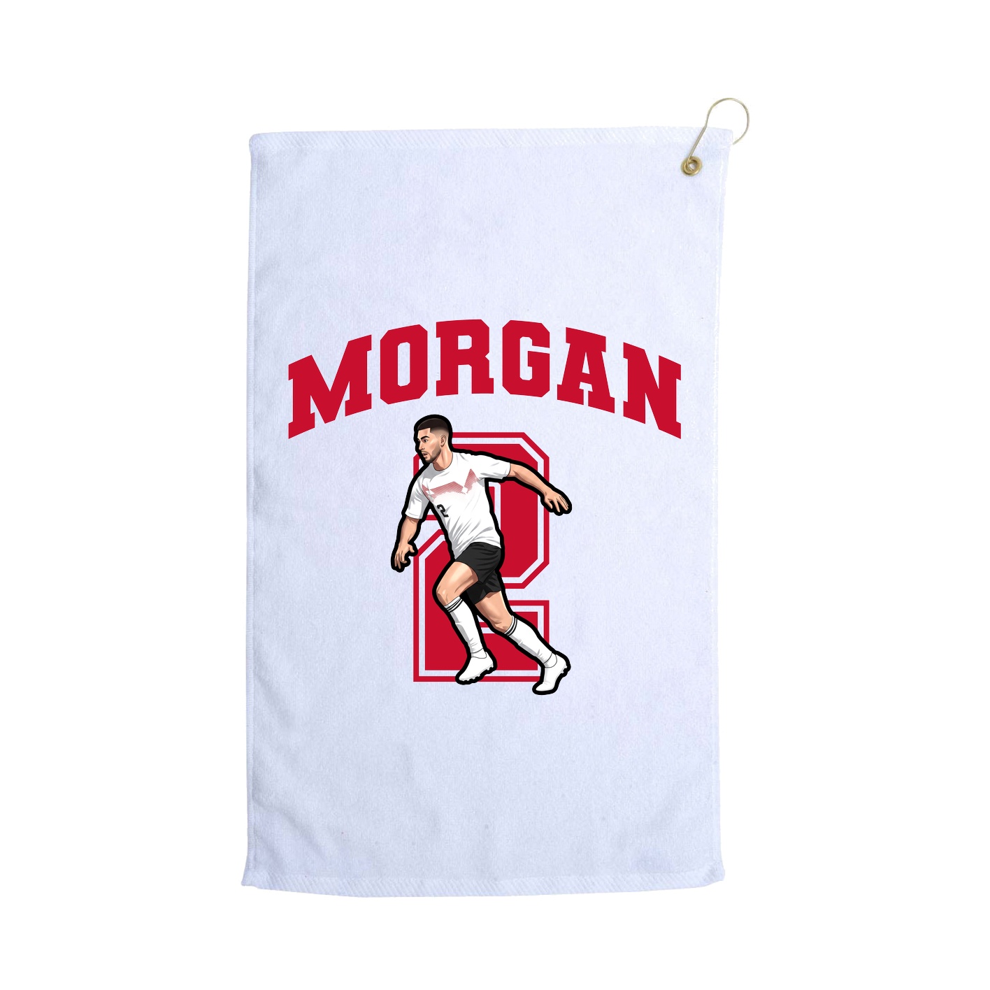 Golf Towel — Number in White