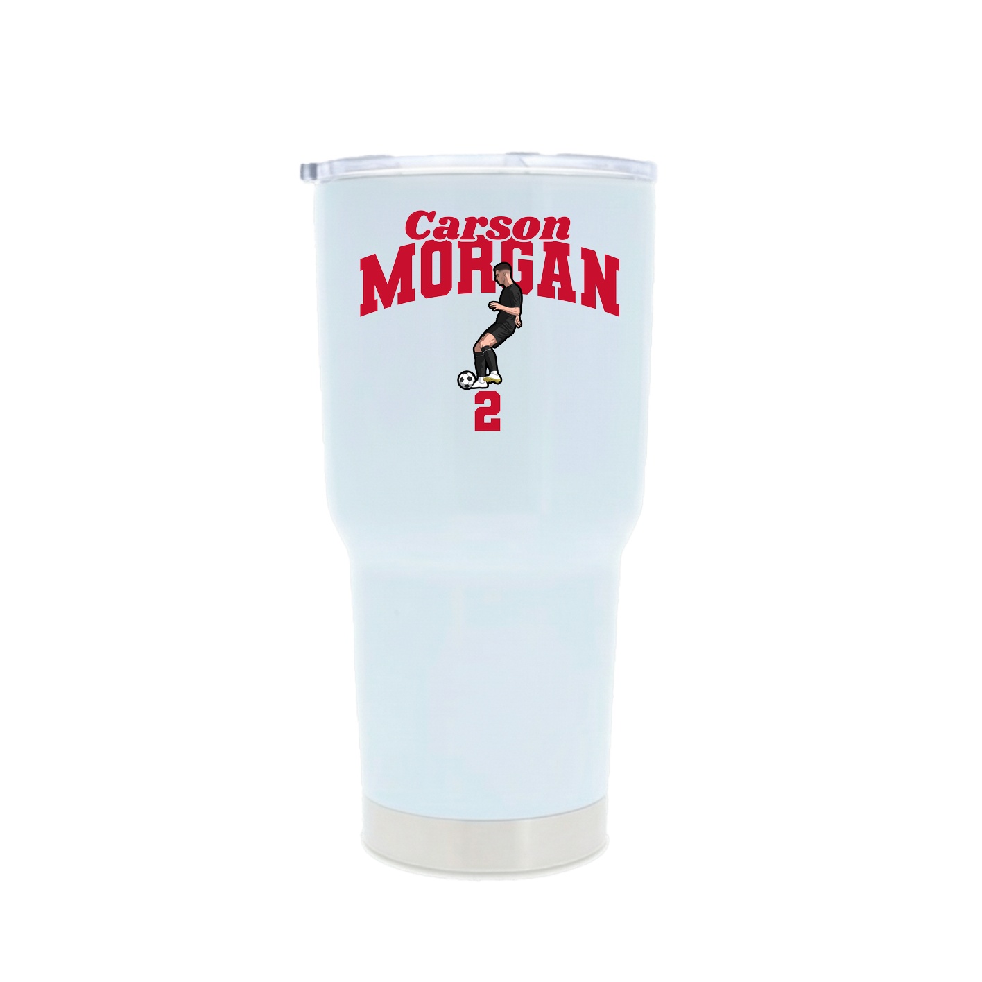 30oz Stainless Steel Tumbler — Signature Arch in White