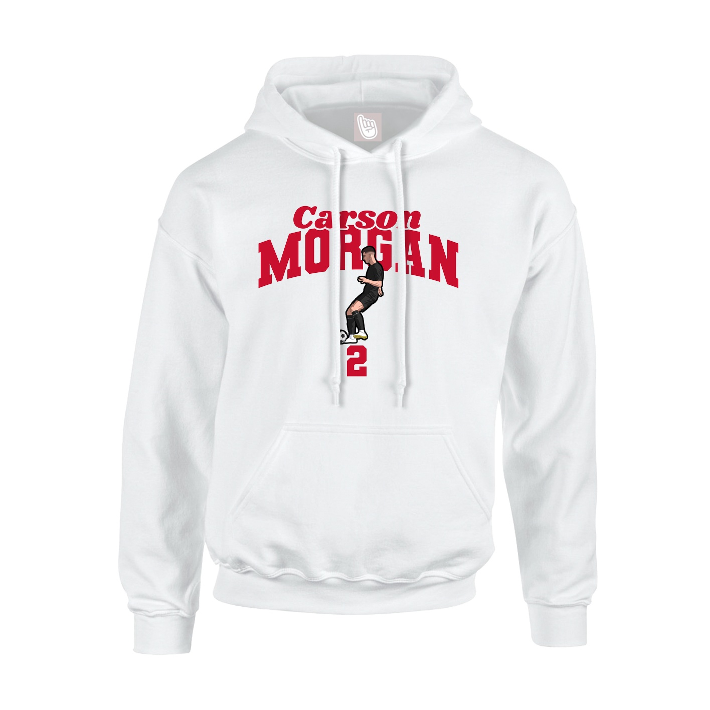 Hoodie — Signature Arch in White