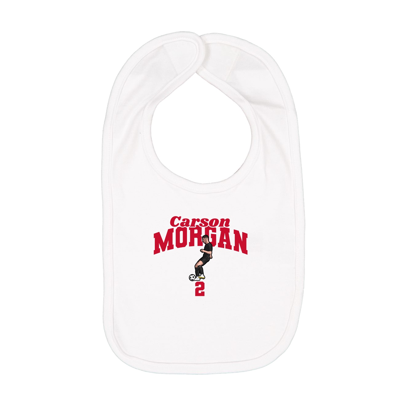 Infant Bib — Signature Arch in White