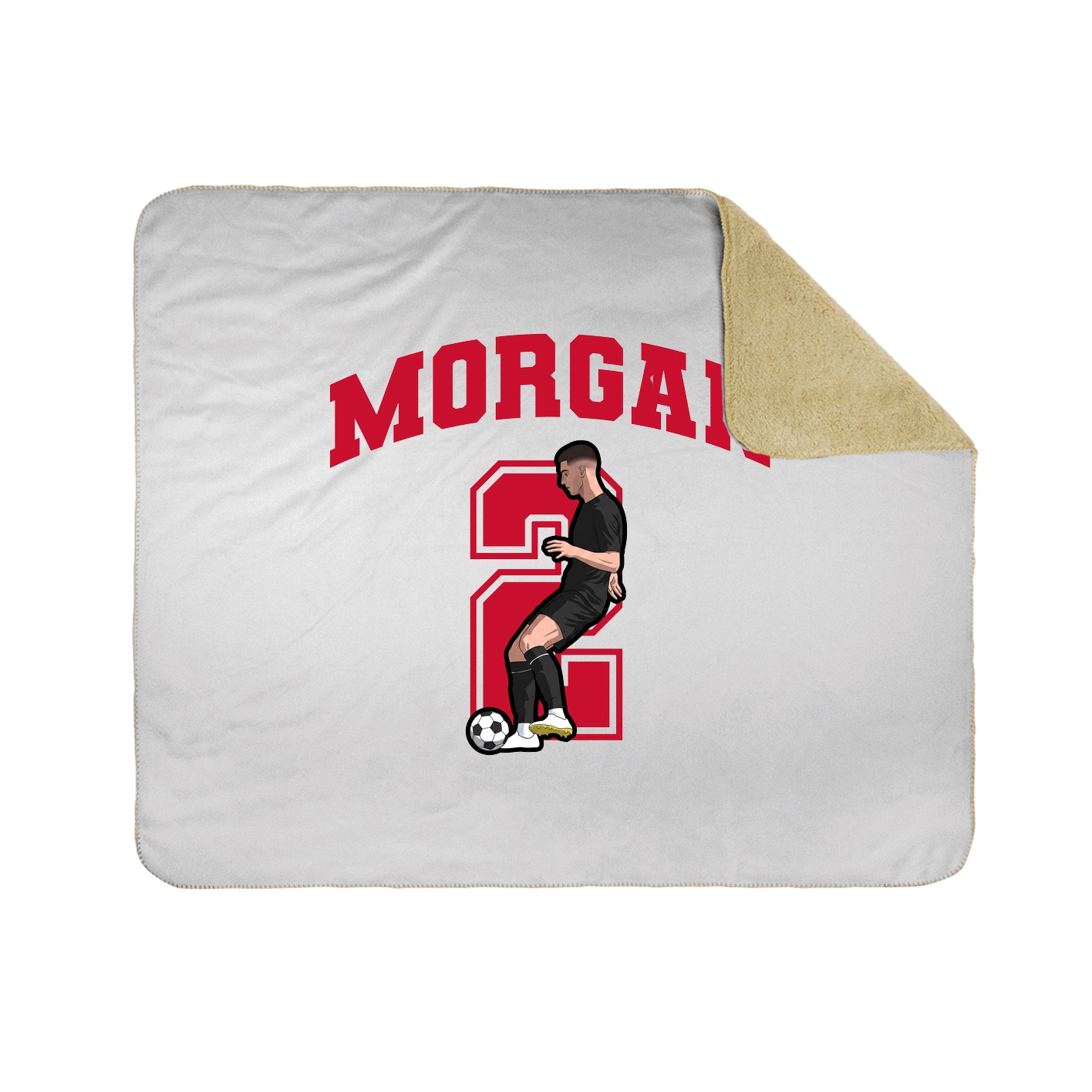 Throw Blanket — Number in White