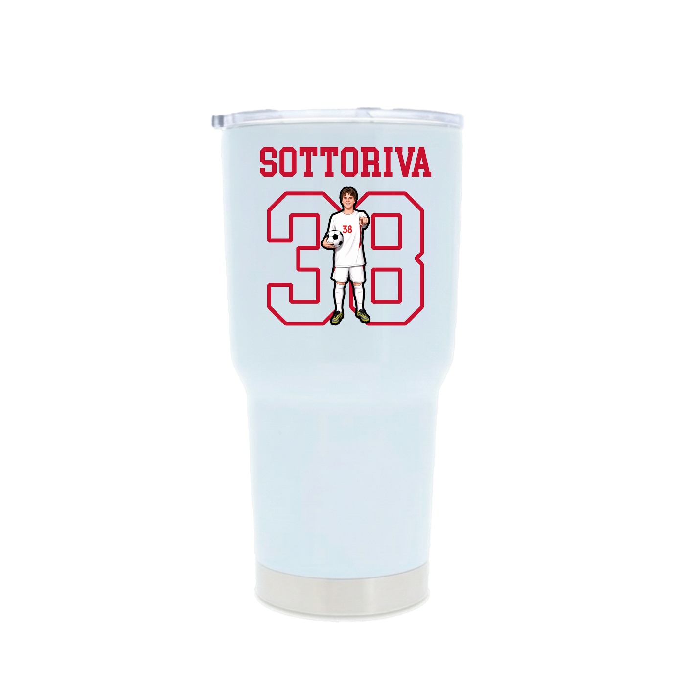 30oz Stainless Steel Tumbler — Shirsey in White
