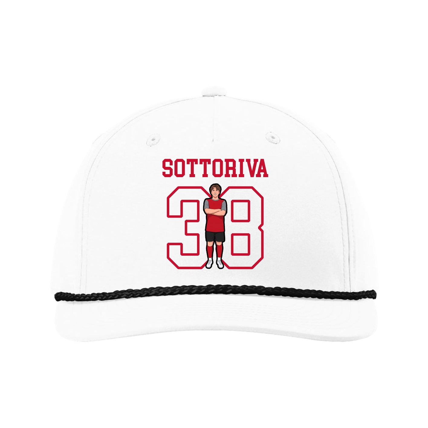 Five-Panel Classic Rope Cap — Shirsey in White