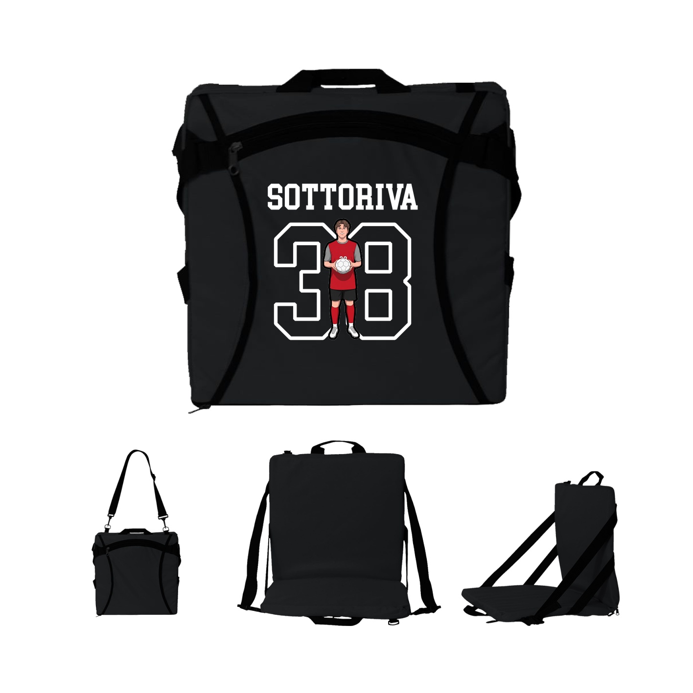 Folding Stadium Seat — Shirsey in Black
