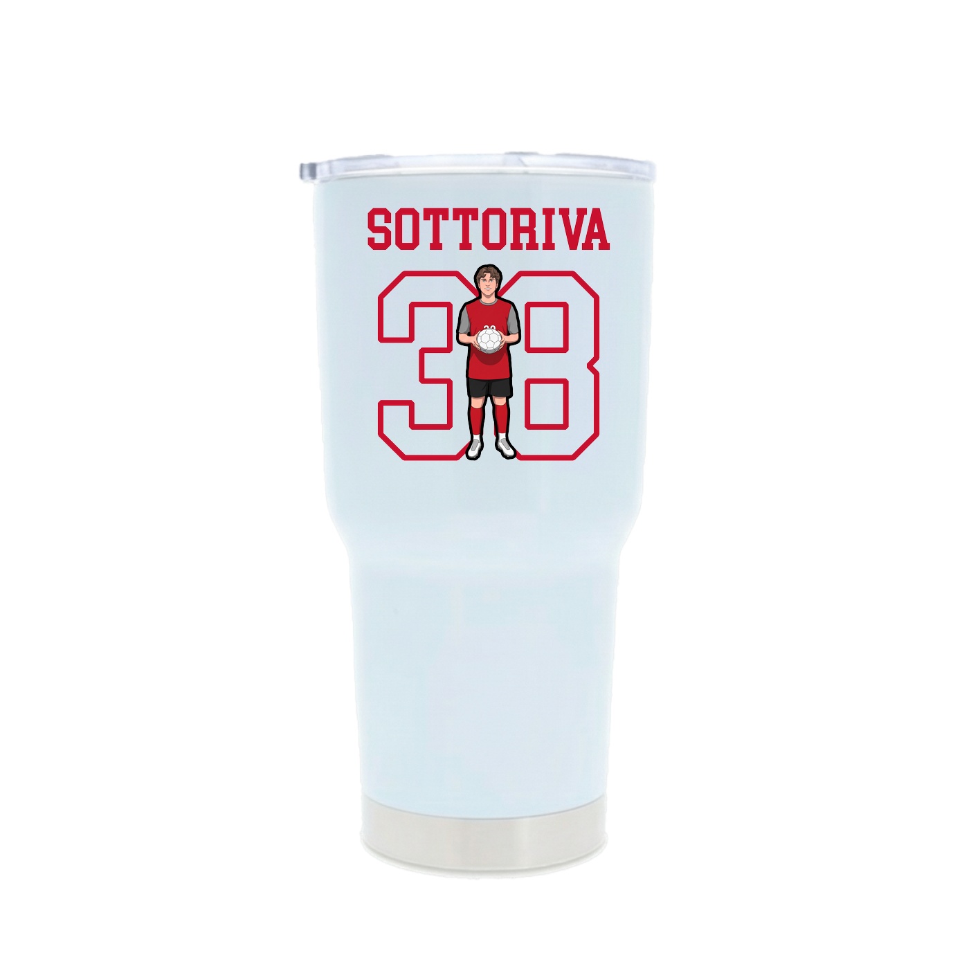 30oz Stainless Steel Tumbler — Shirsey in White
