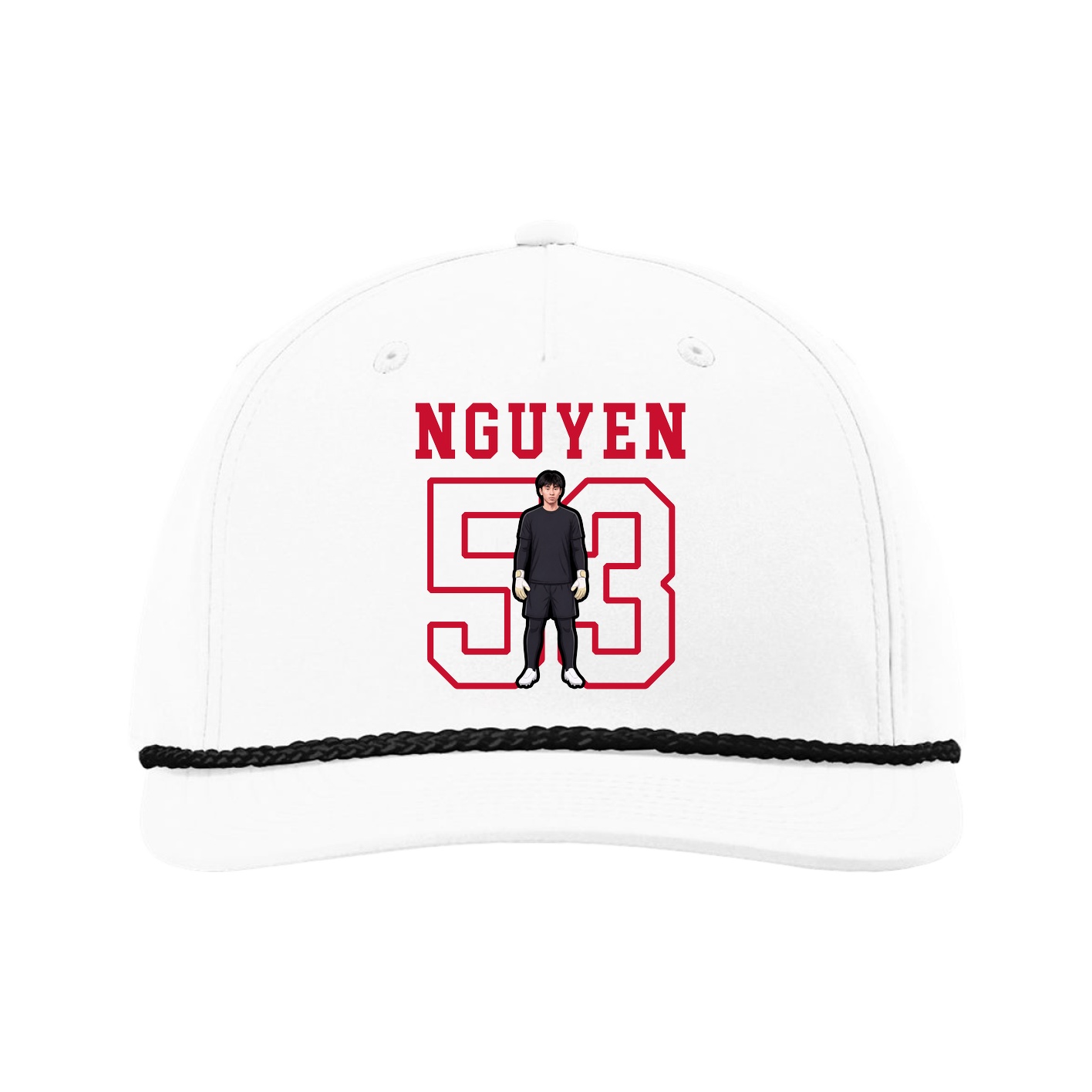 Five-Panel Classic Rope Cap — Shirsey in White