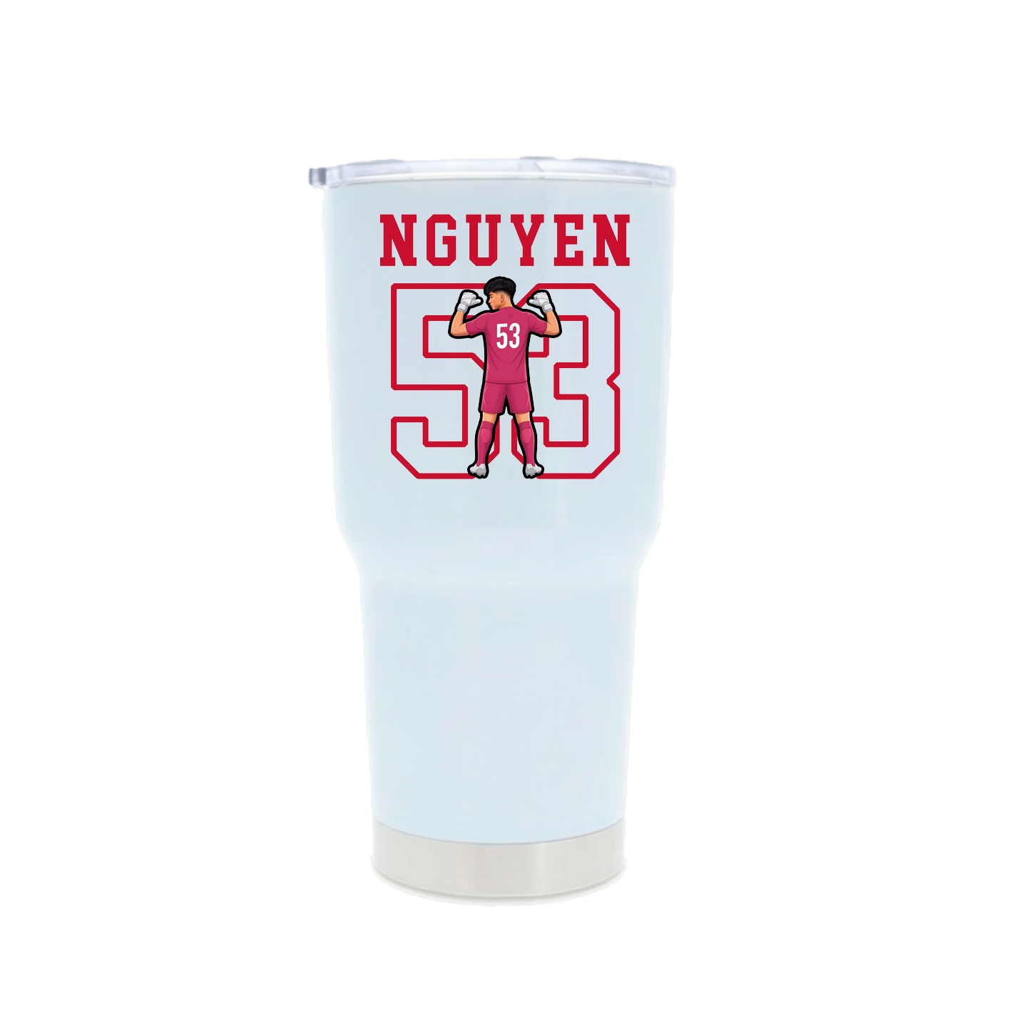 30oz Stainless Steel Tumbler — Shirsey in White
