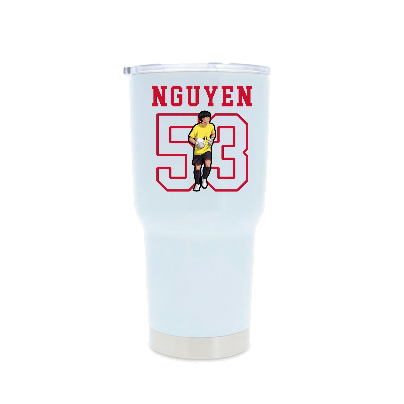 30oz Stainless Steel Tumbler — Shirsey in White