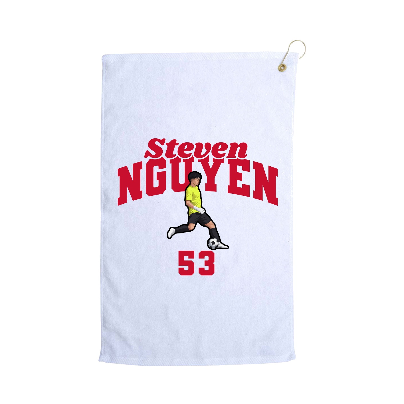 Golf Towel — Signature Arch in White