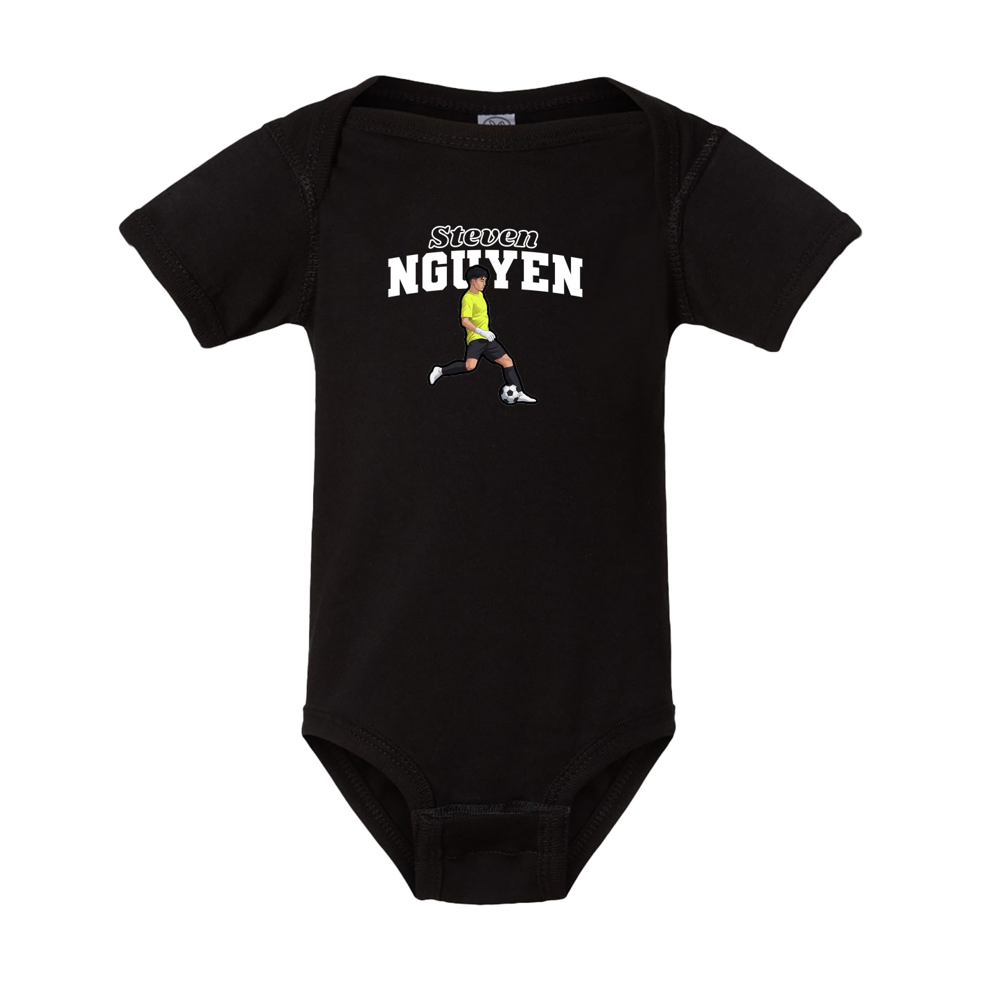 Baby Onesie — Name Arch in Black