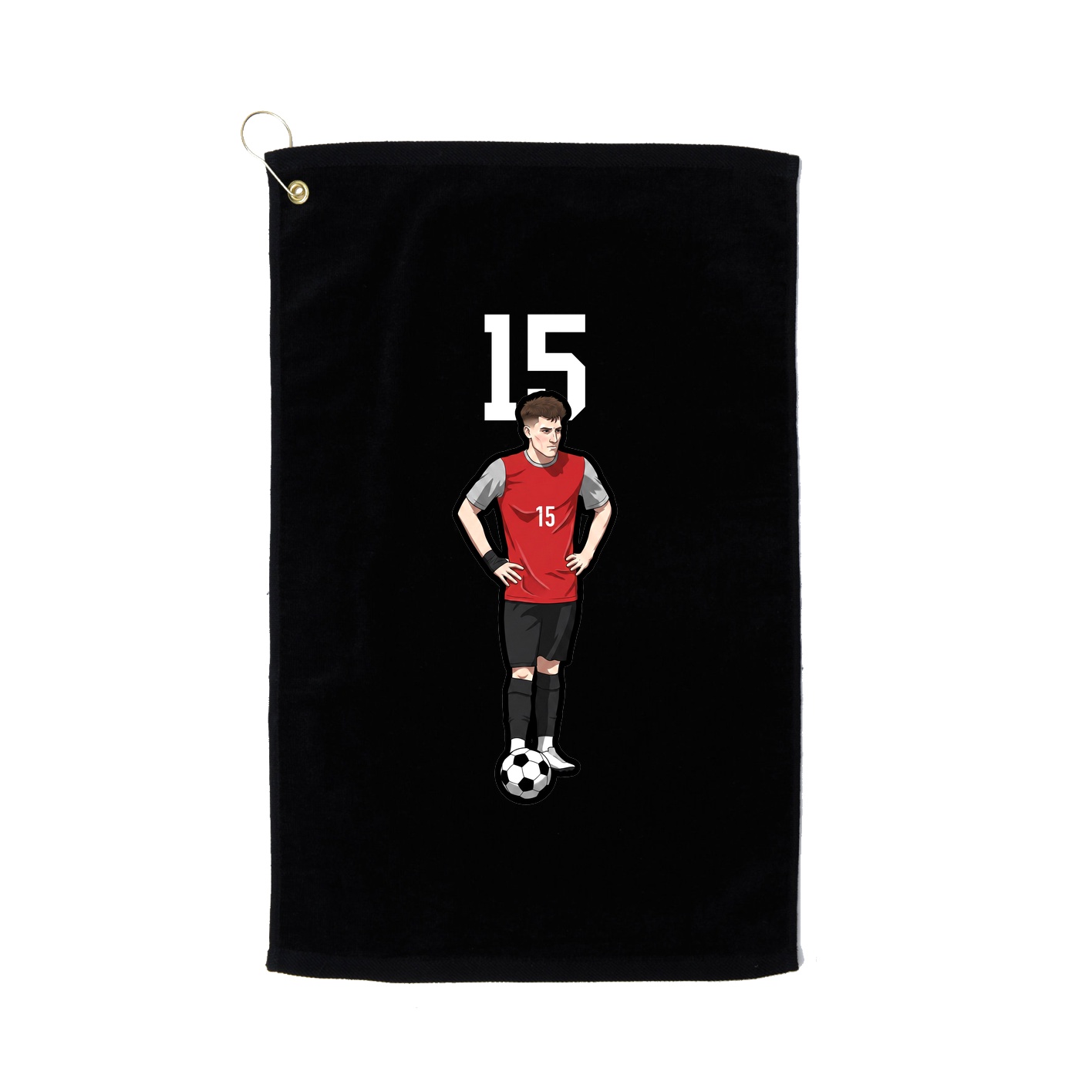 Golf Towel — Number Top in Black