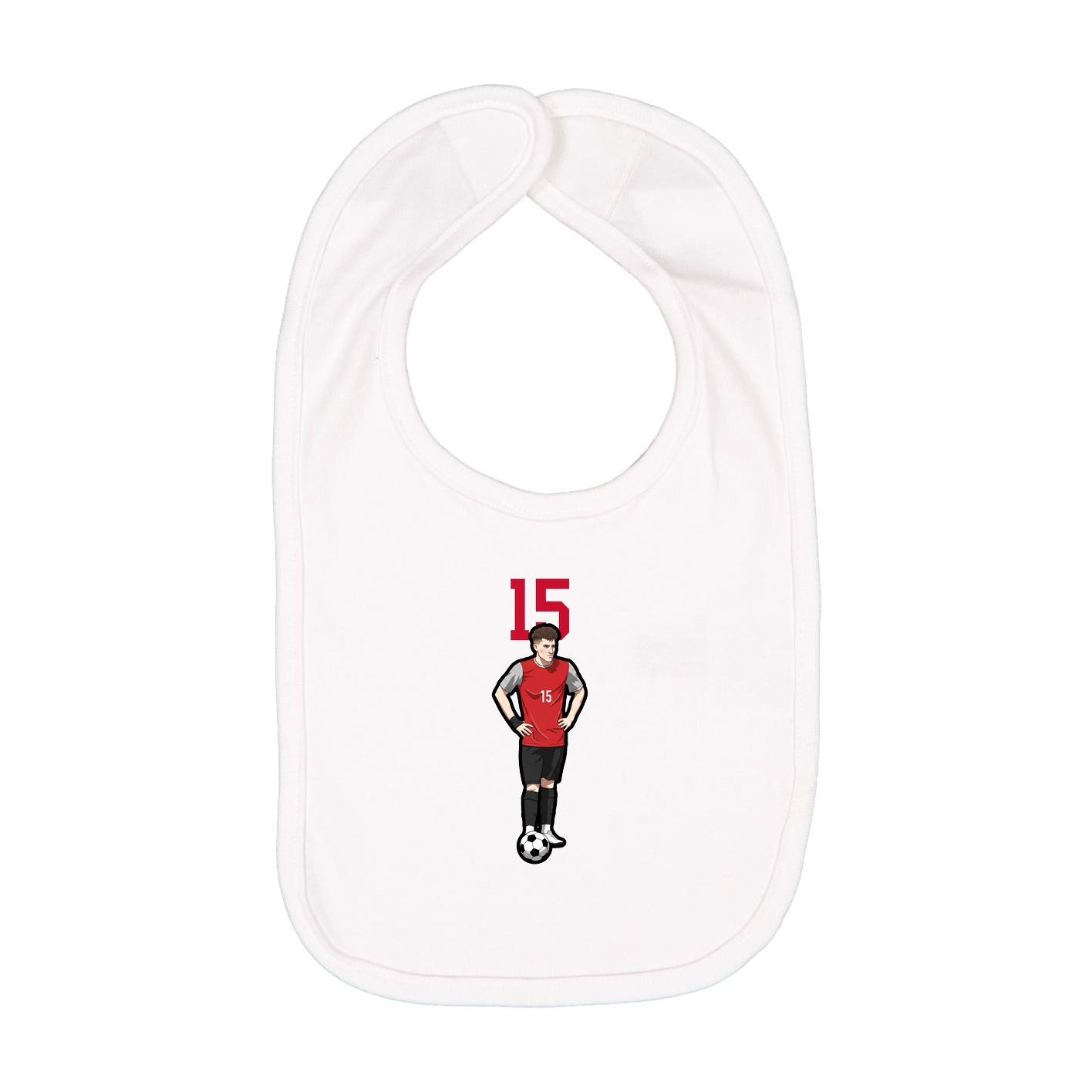 Infant Bib — Number Top in White
