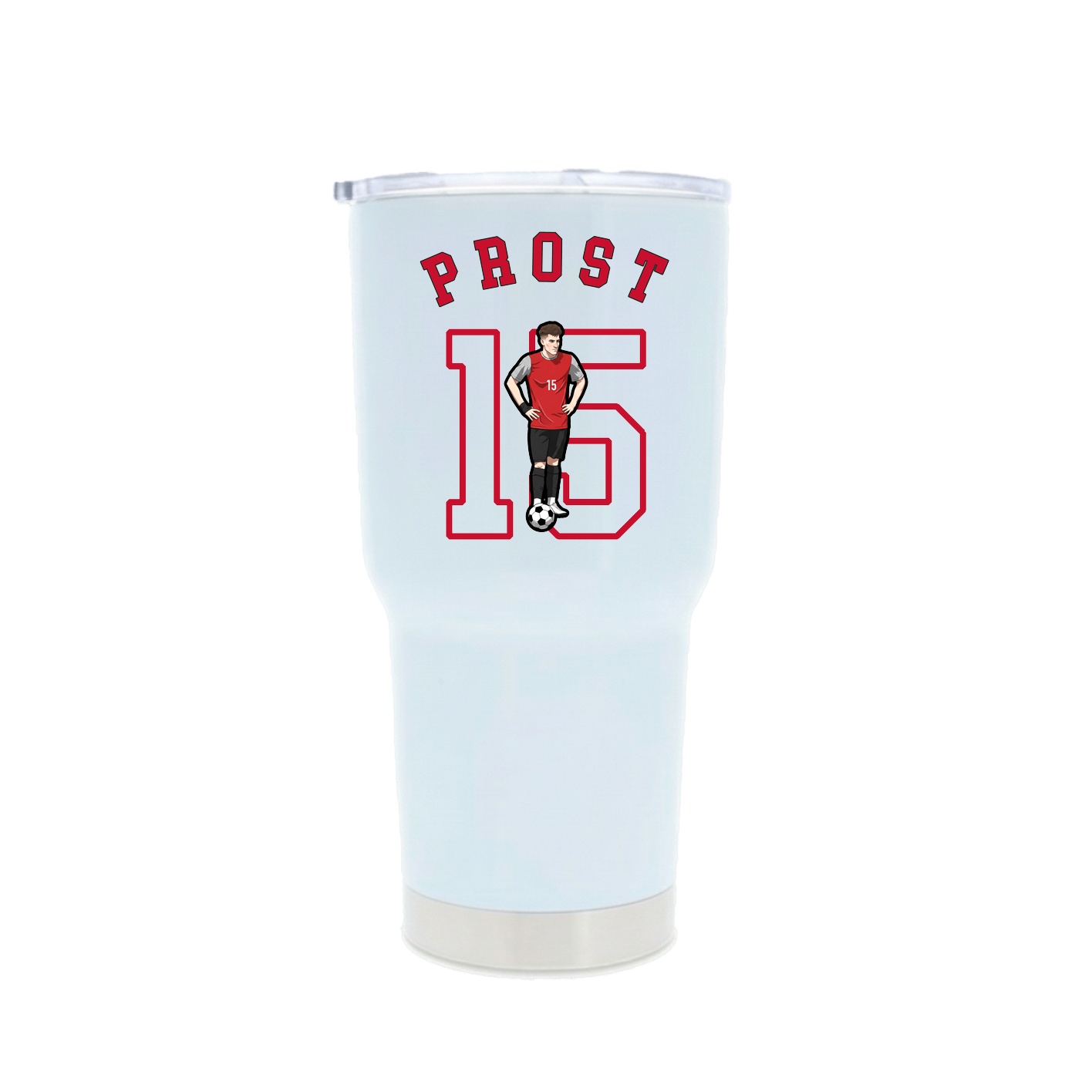 30oz Stainless Steel Tumbler — Shirsey Arch in White