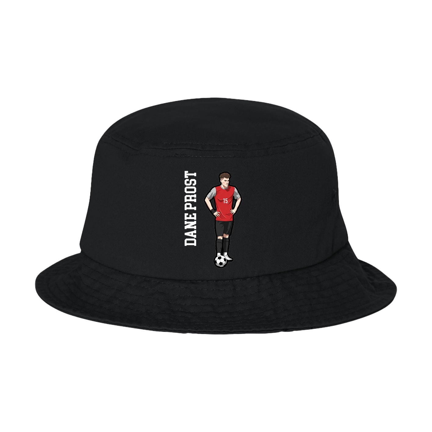 Bucket Cap — Name Vertical in Black
