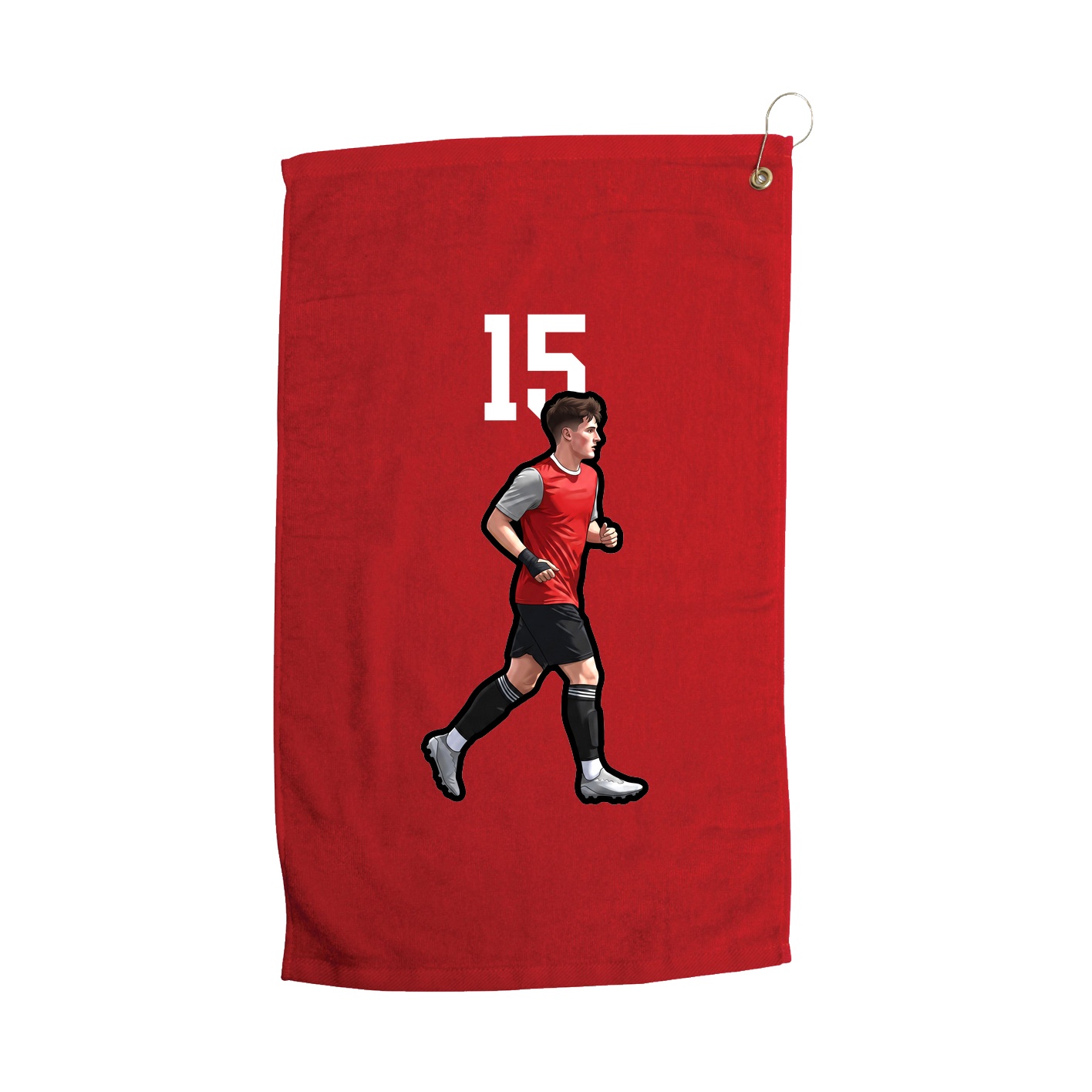 Golf Towel — Number Top in Red