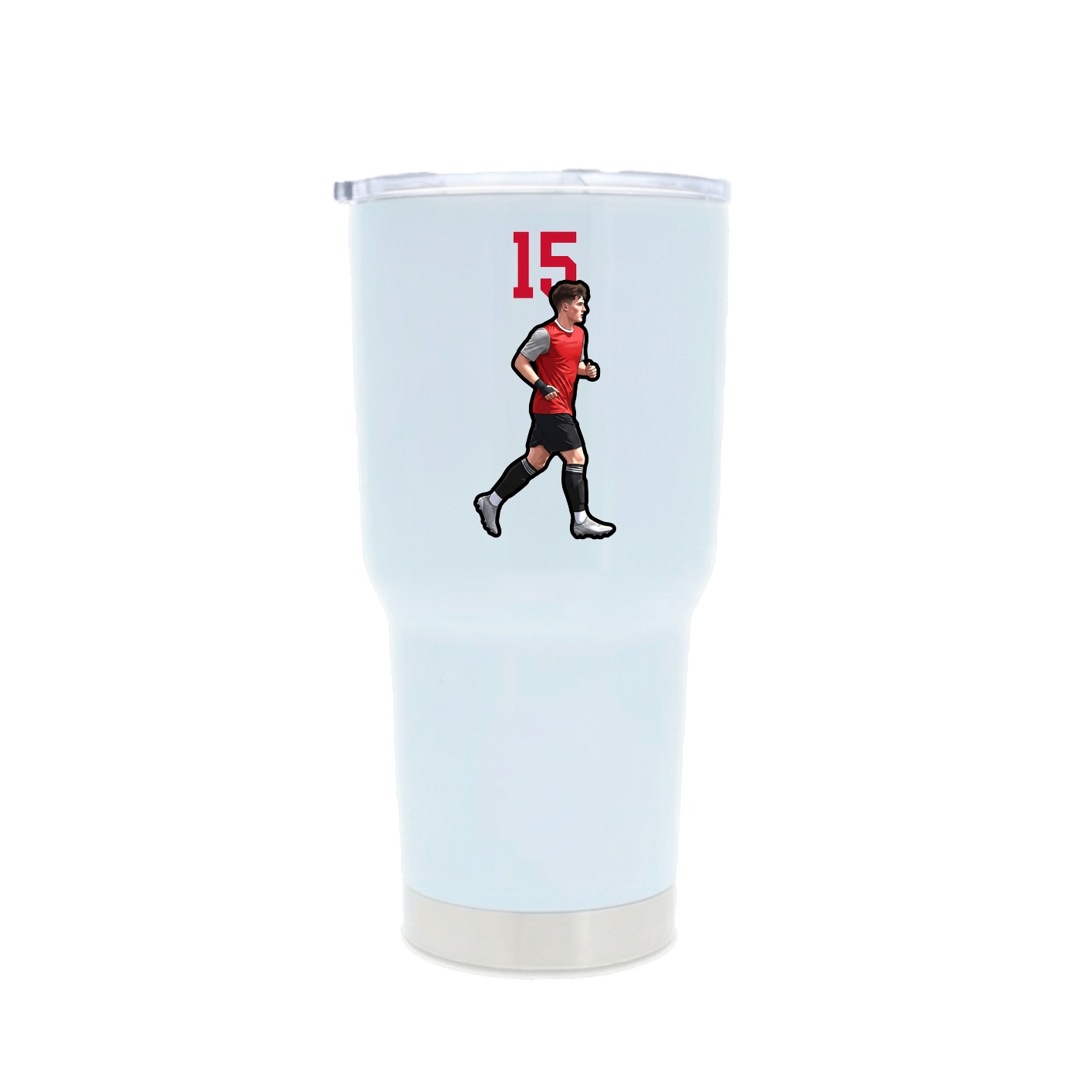 30oz Stainless Steel Tumbler — Number Top in White