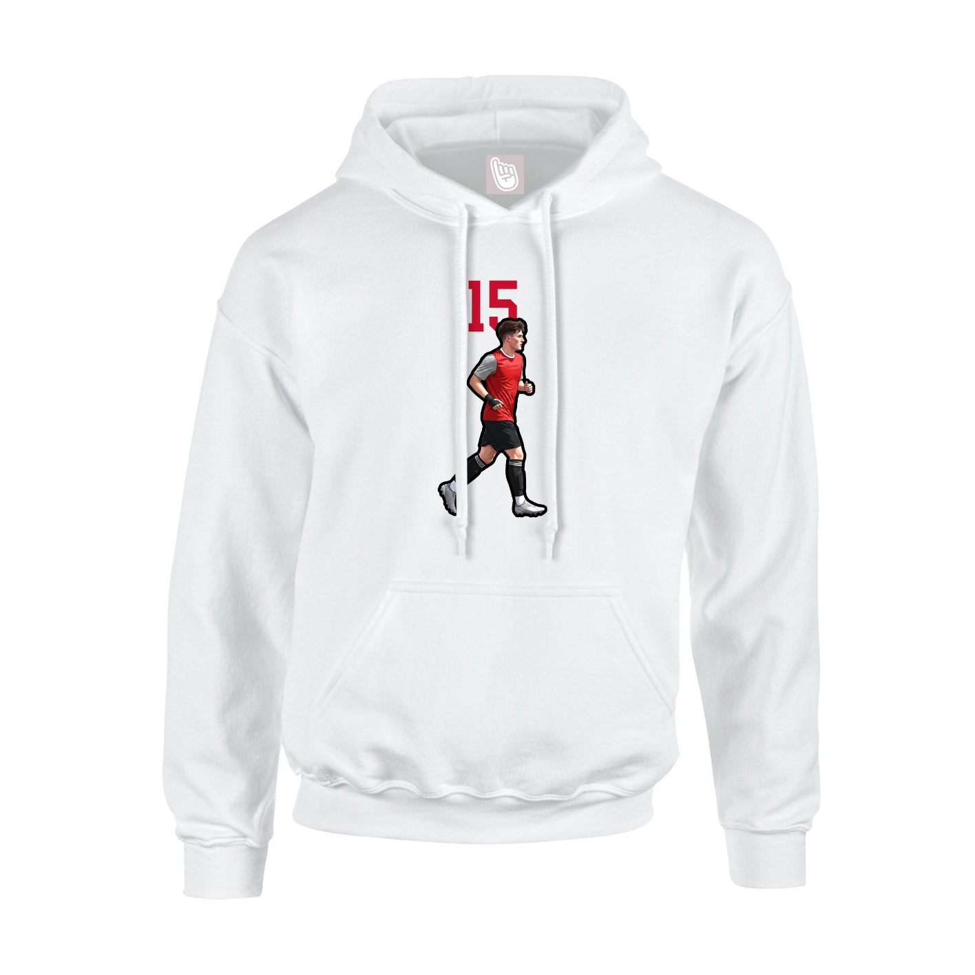 Hoodie — Number Top in White