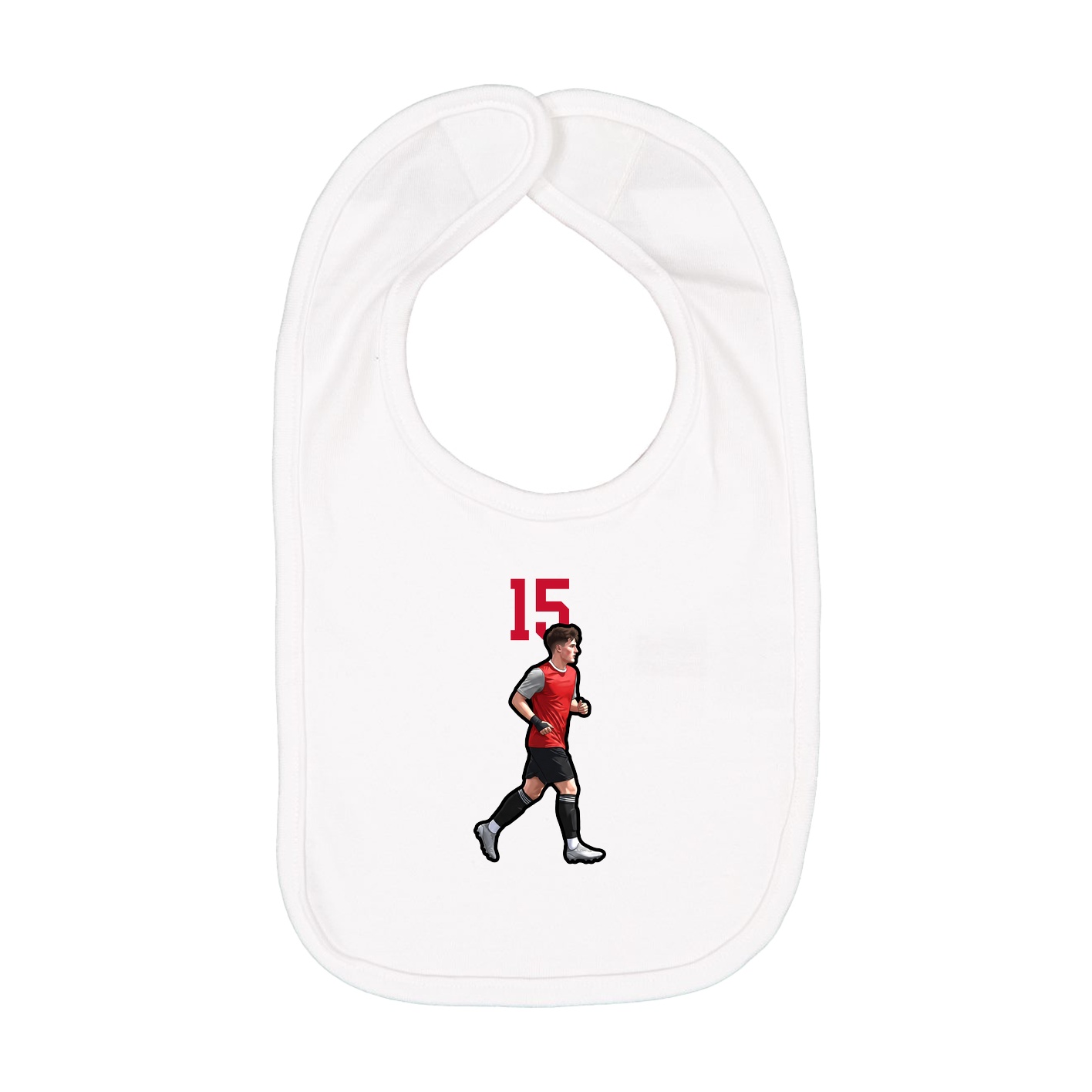 Infant Bib — Number Top in White