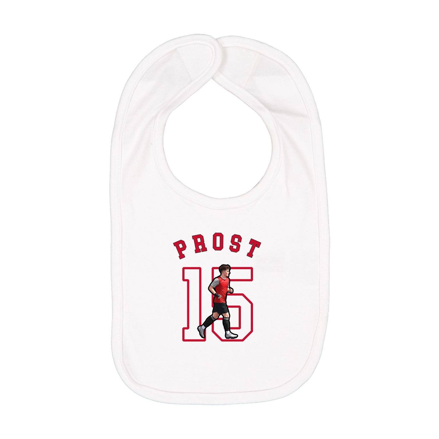 Infant Bib — Shirsey Arch in White