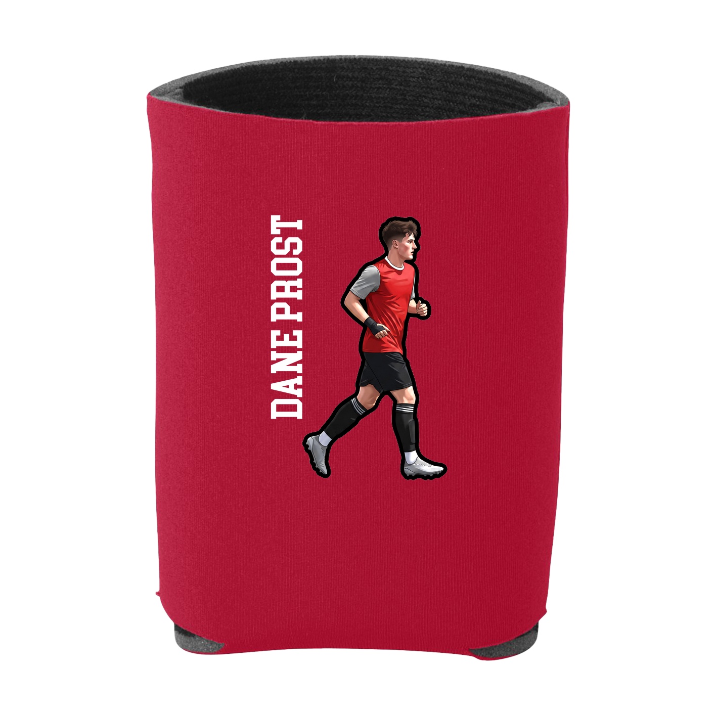 Can Holder — Name Vertical in Red