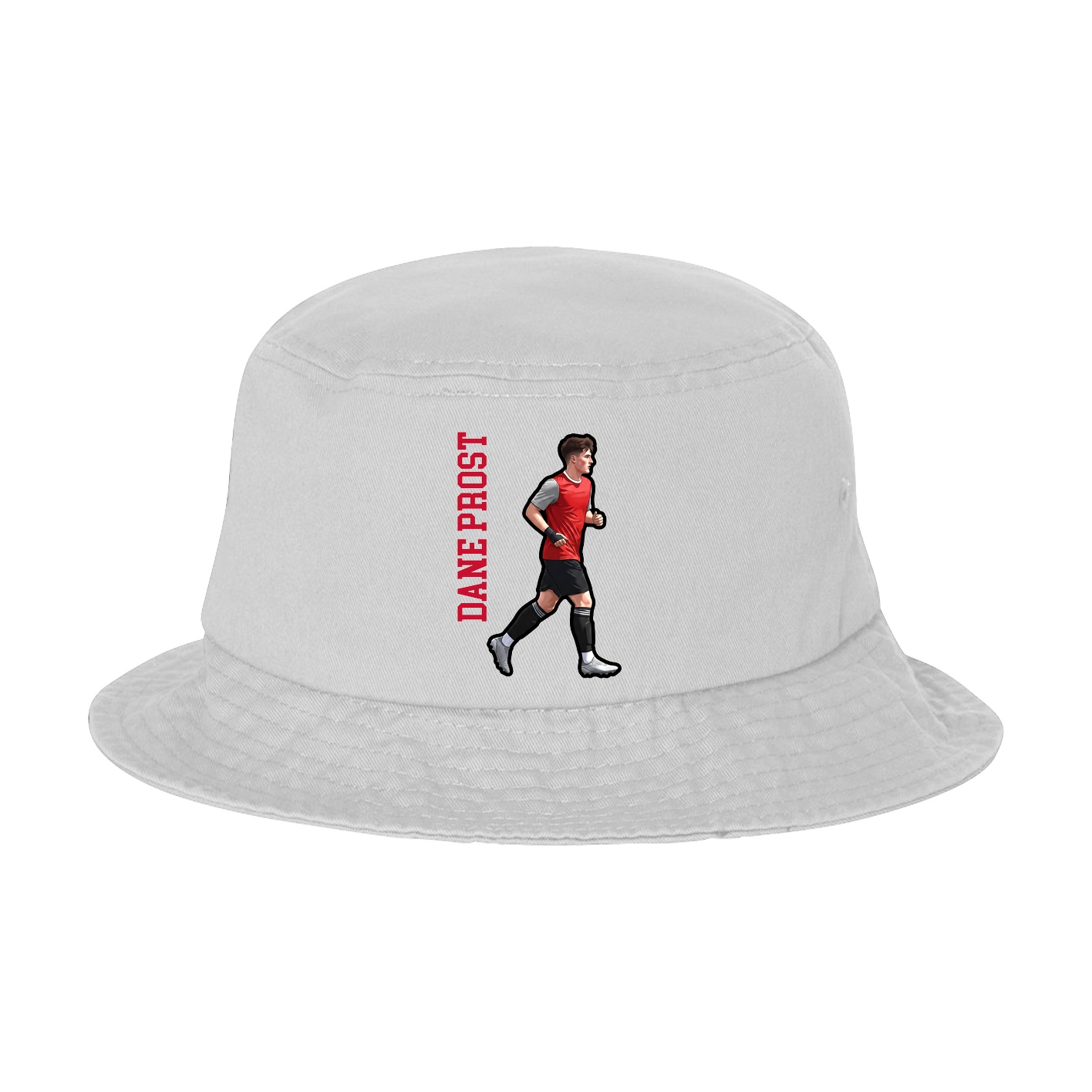 Bucket Cap — Name Vertical in White
