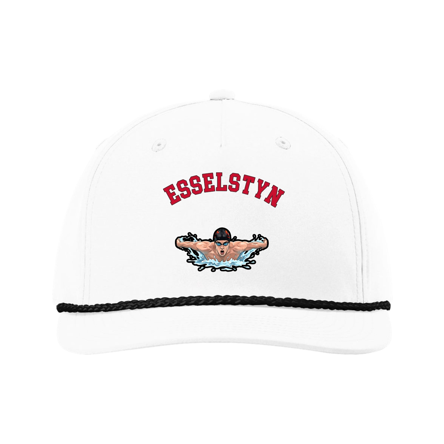 Five-Panel Classic Rope Cap — Shirsey Arch in White