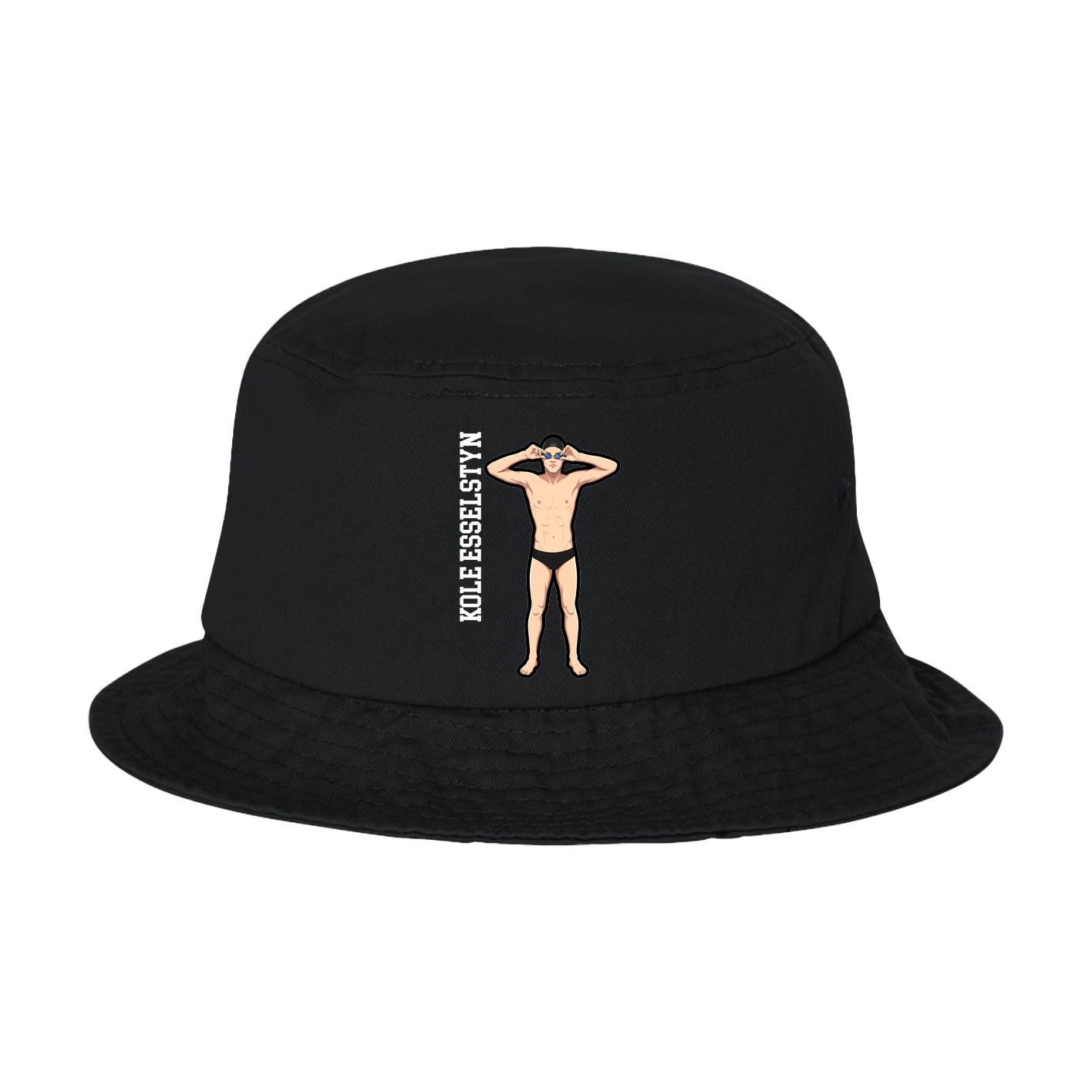 Bucket Cap — Name Vertical in Black