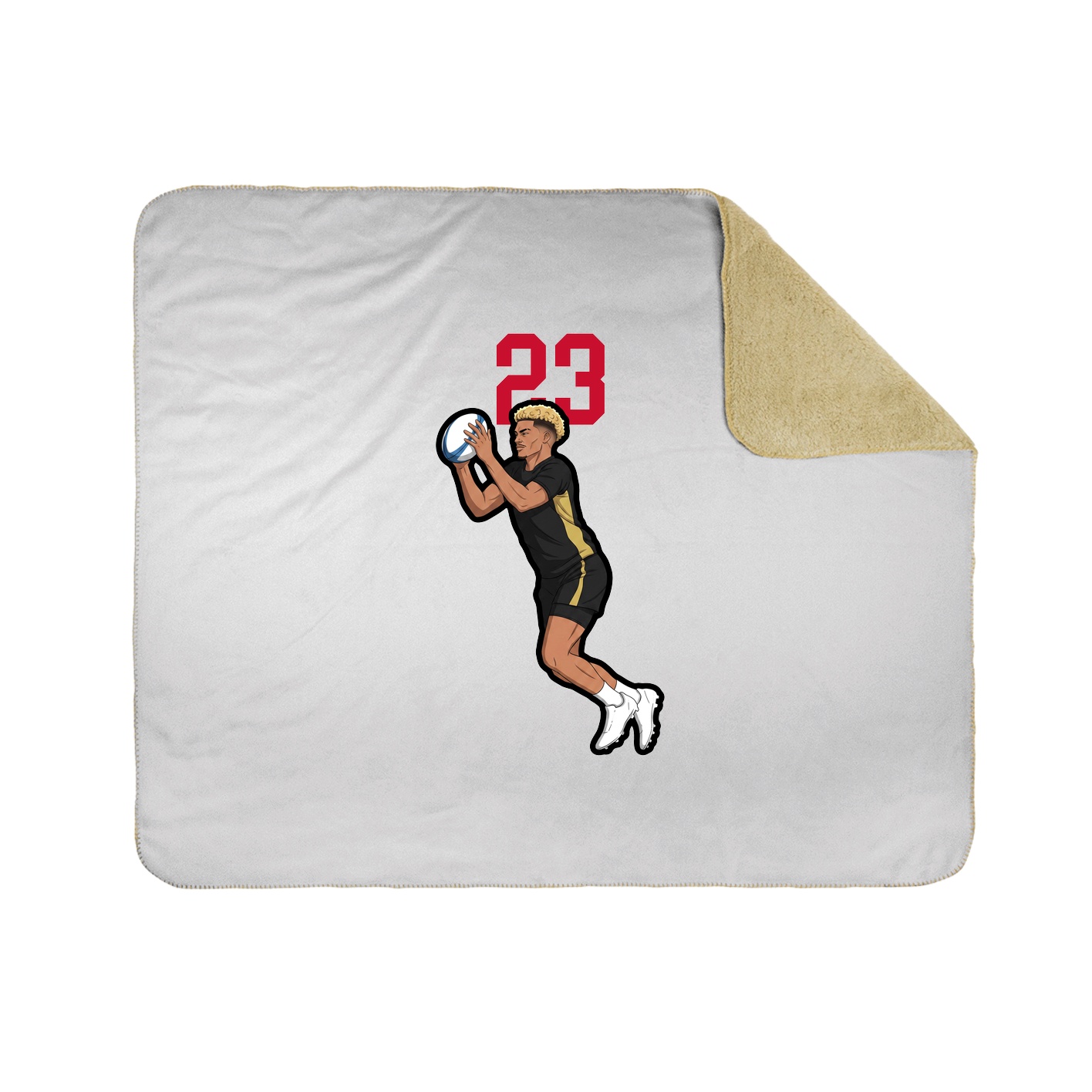 Throw Blanket — Number Top in White