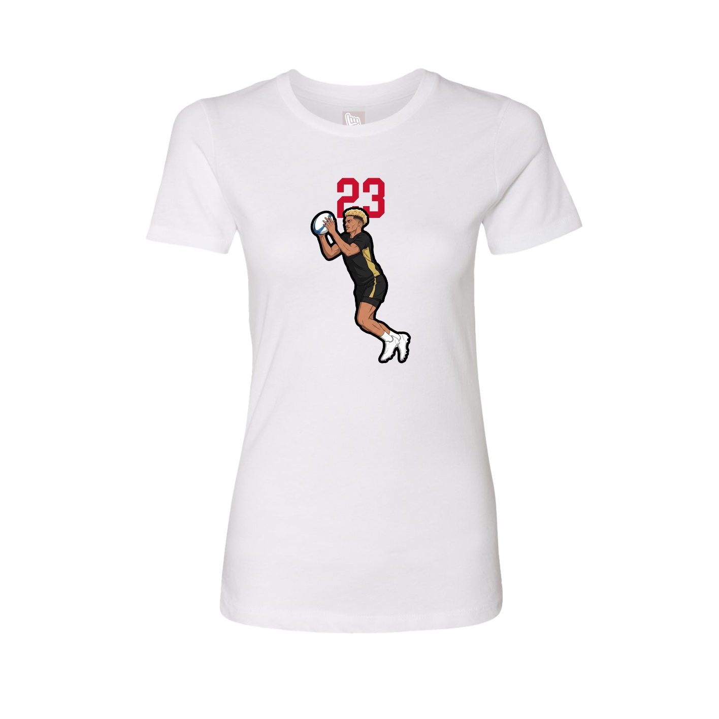 Fitted Women's Tee — Number Top in White