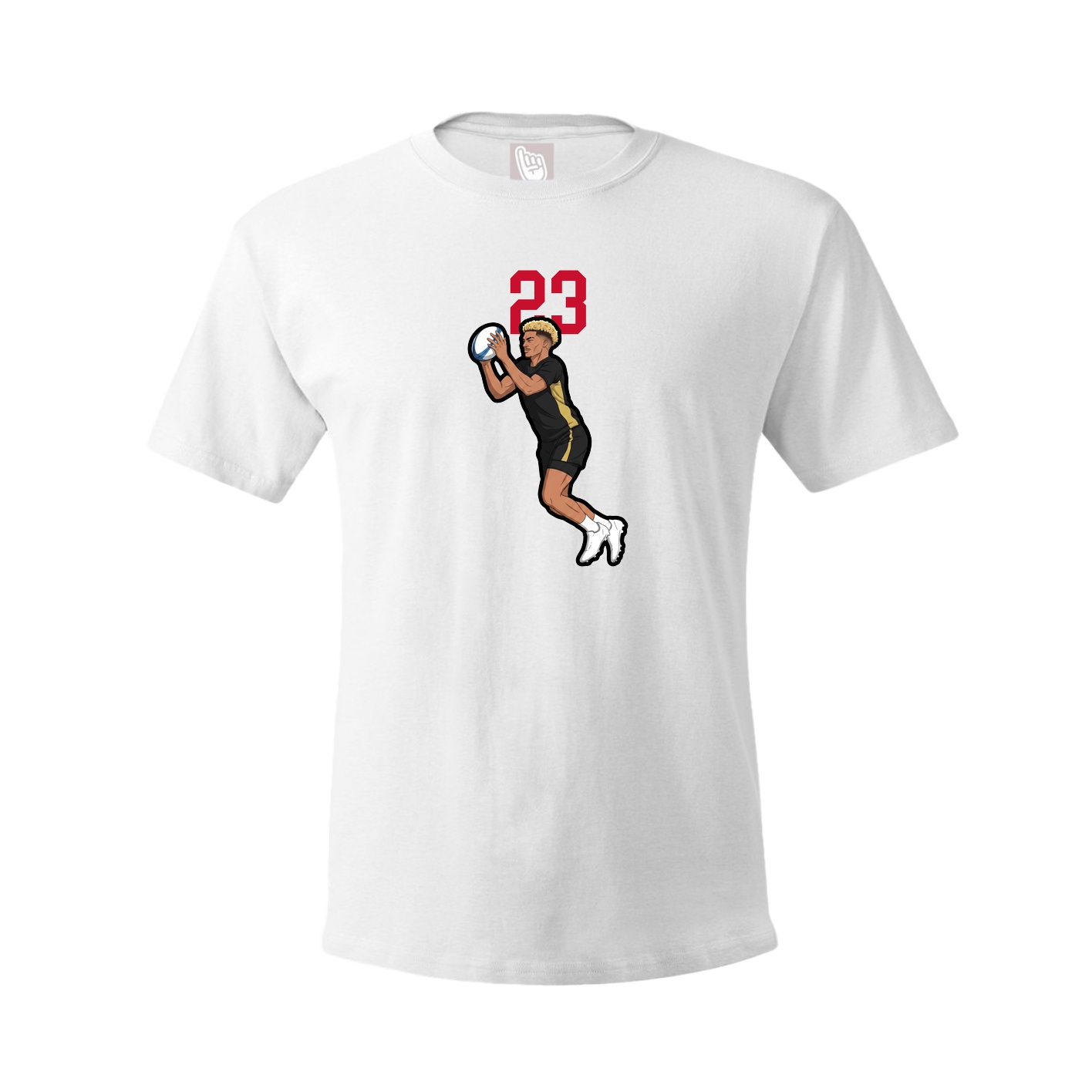 Youth Tee — Number Top in White