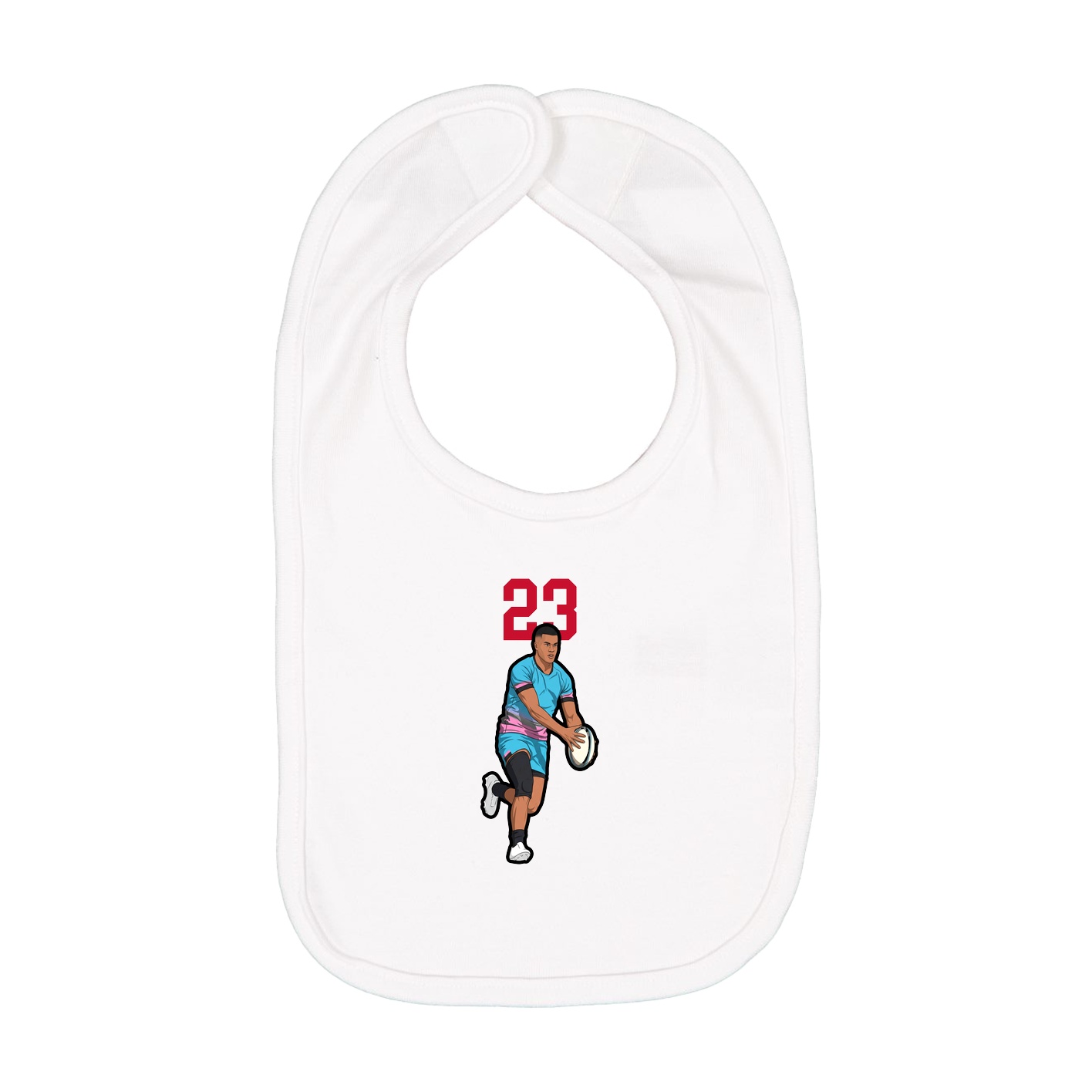Infant Bib — Number Top in White