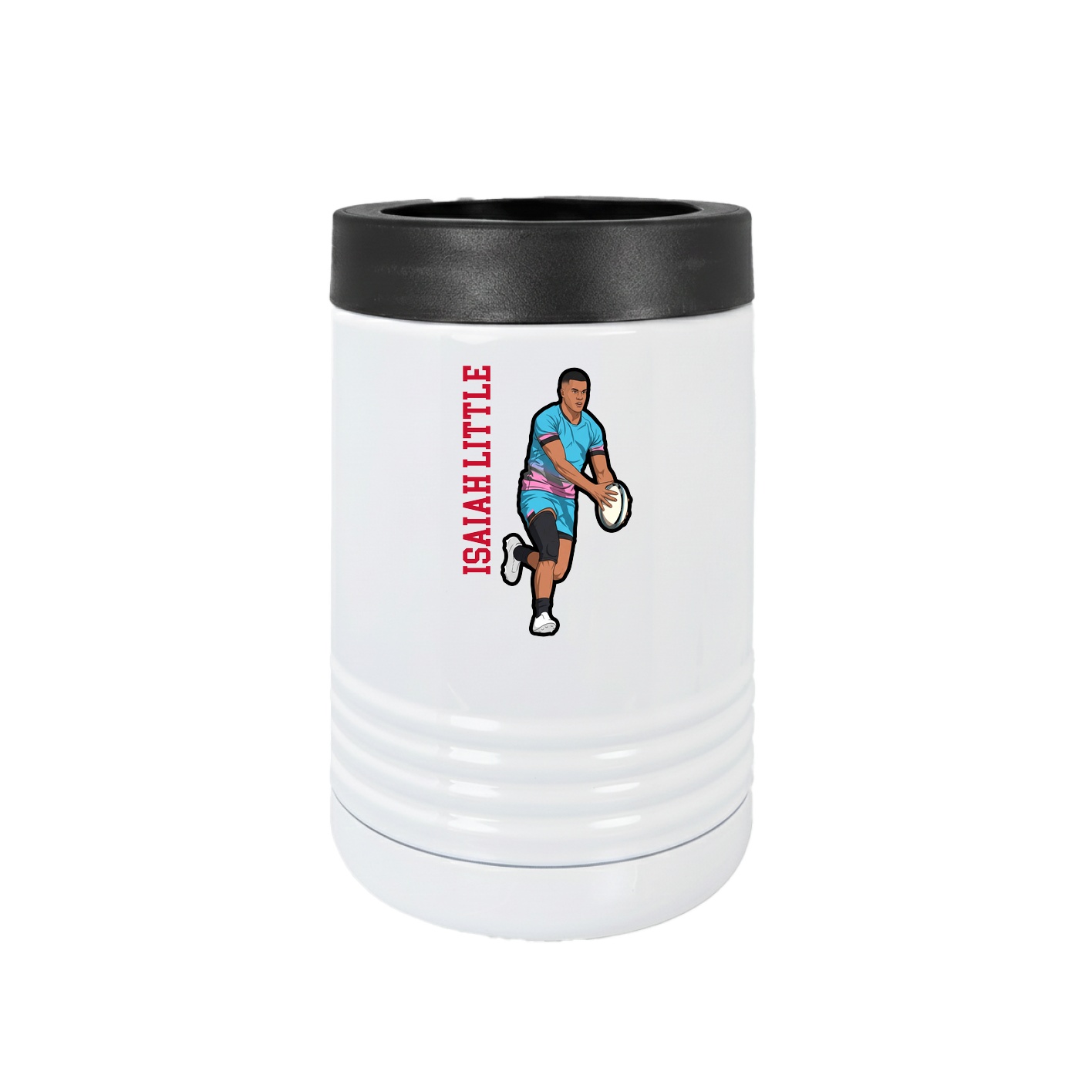 Beverage Holder — Name Vertical in White