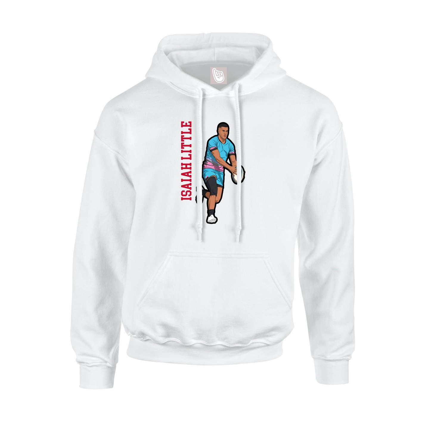 Hoodie — Name Vertical in White