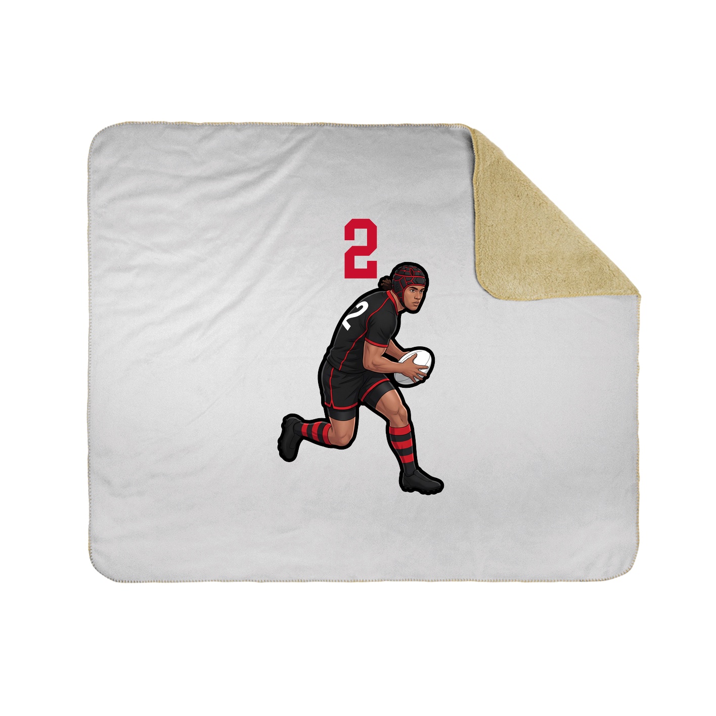 Throw Blanket — Number Top in White