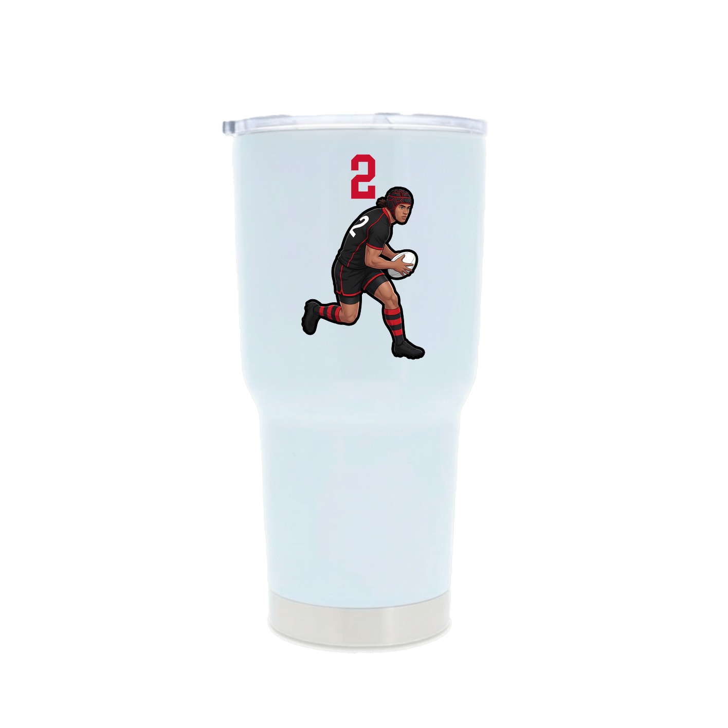 30oz Stainless Steel Tumbler — Number Top in White