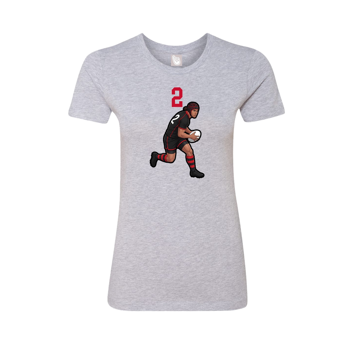 Womens Tee — Number Top in Grey