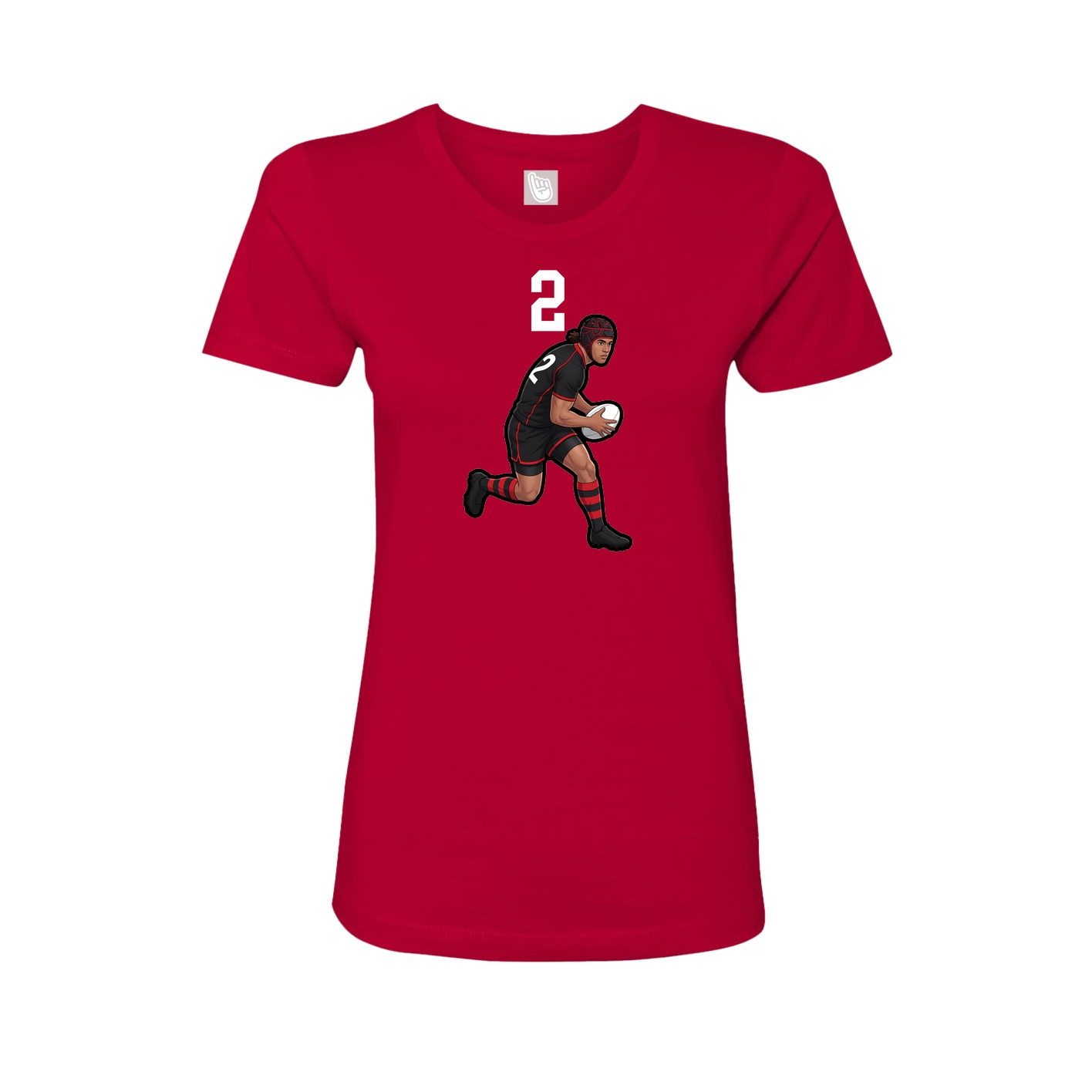 Womens Tee — Number Top in Red
