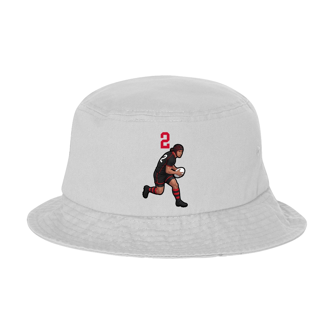 Bucket Cap — Number Top in White