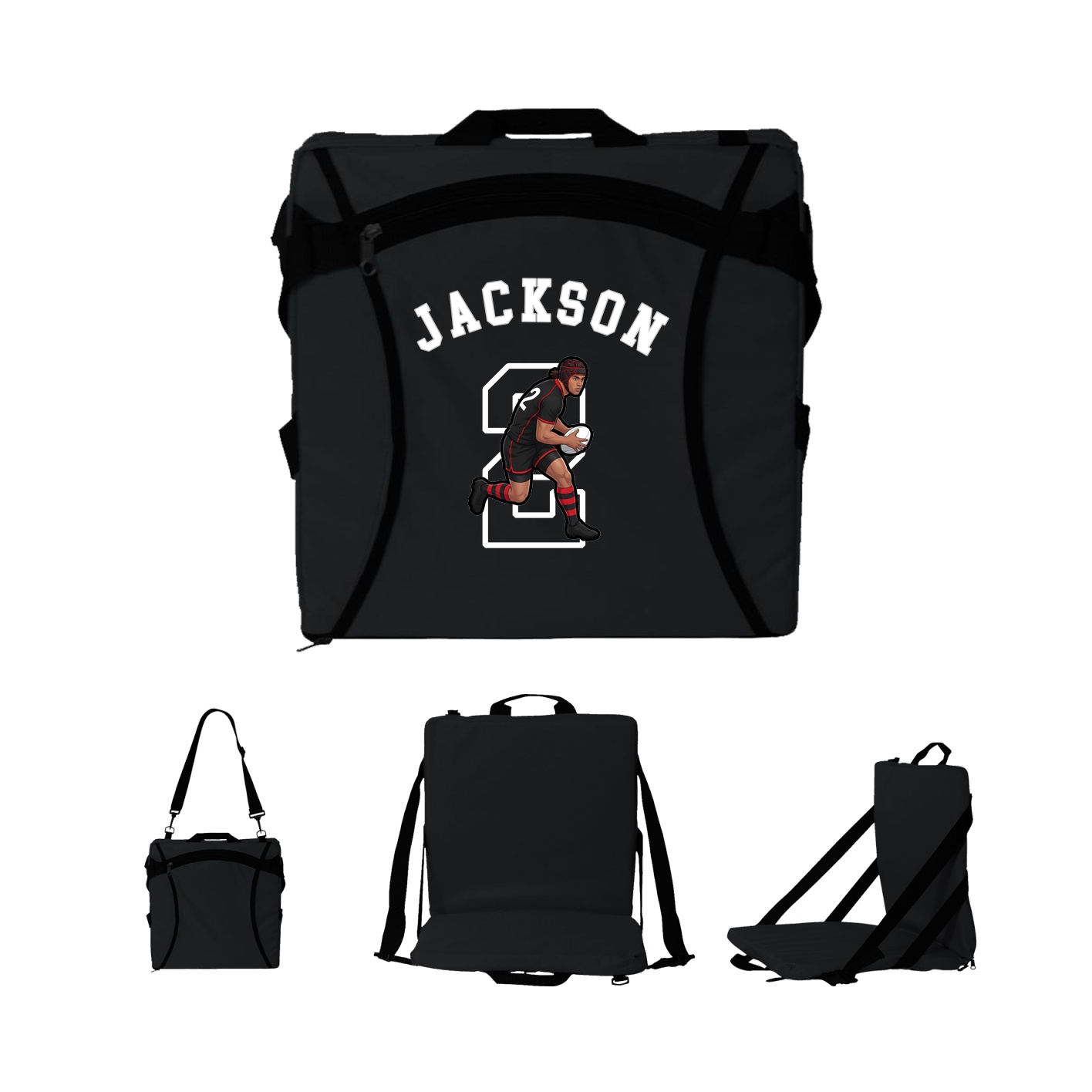 Folding Stadium Seat — Shirsey Arch in Black