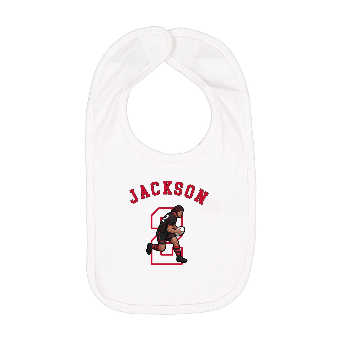 Infant Bib — Shirsey Arch in White