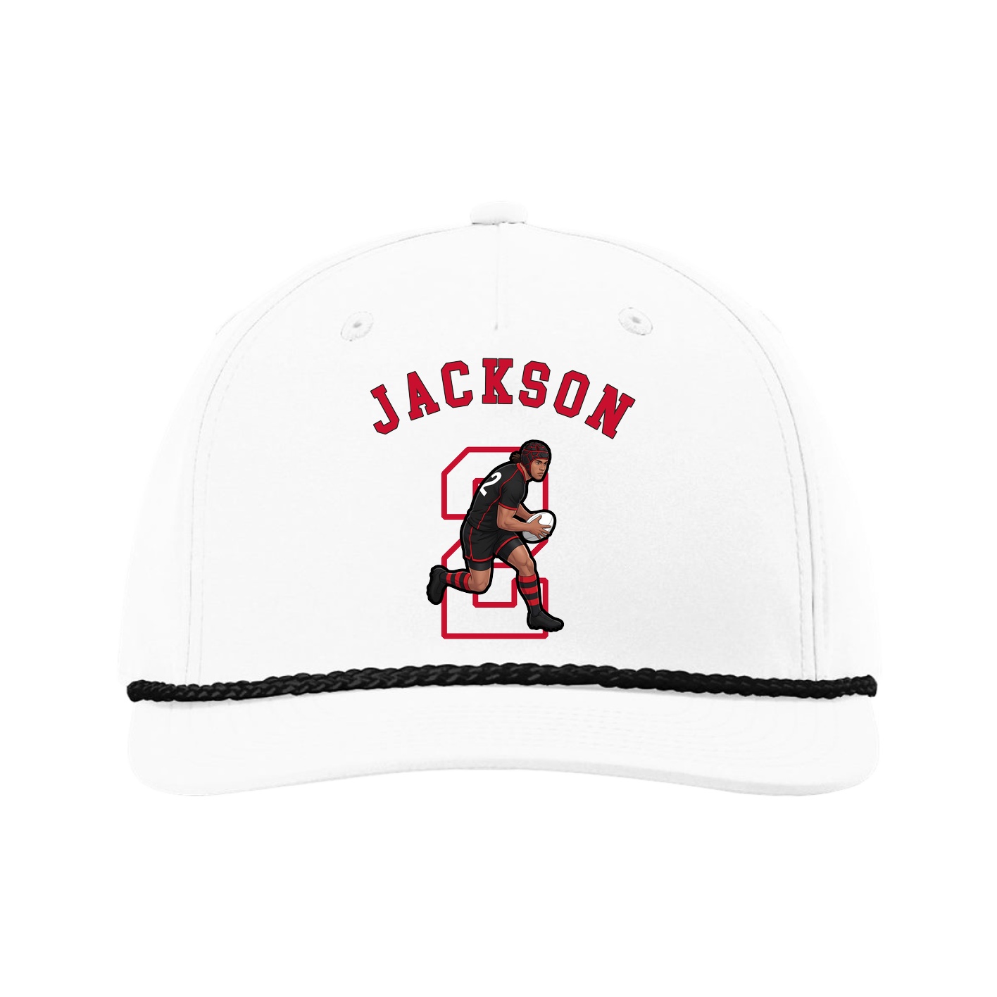 Five-Panel Classic Rope Cap — Shirsey Arch in White