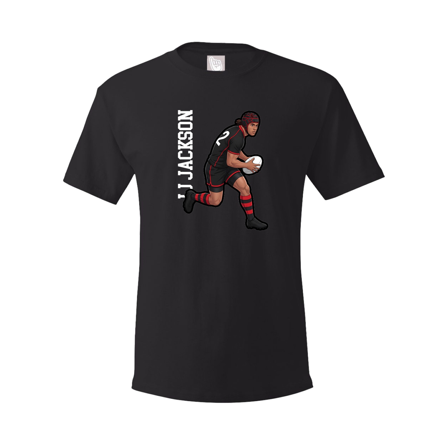 Youth Tee — Name Vertical in Black